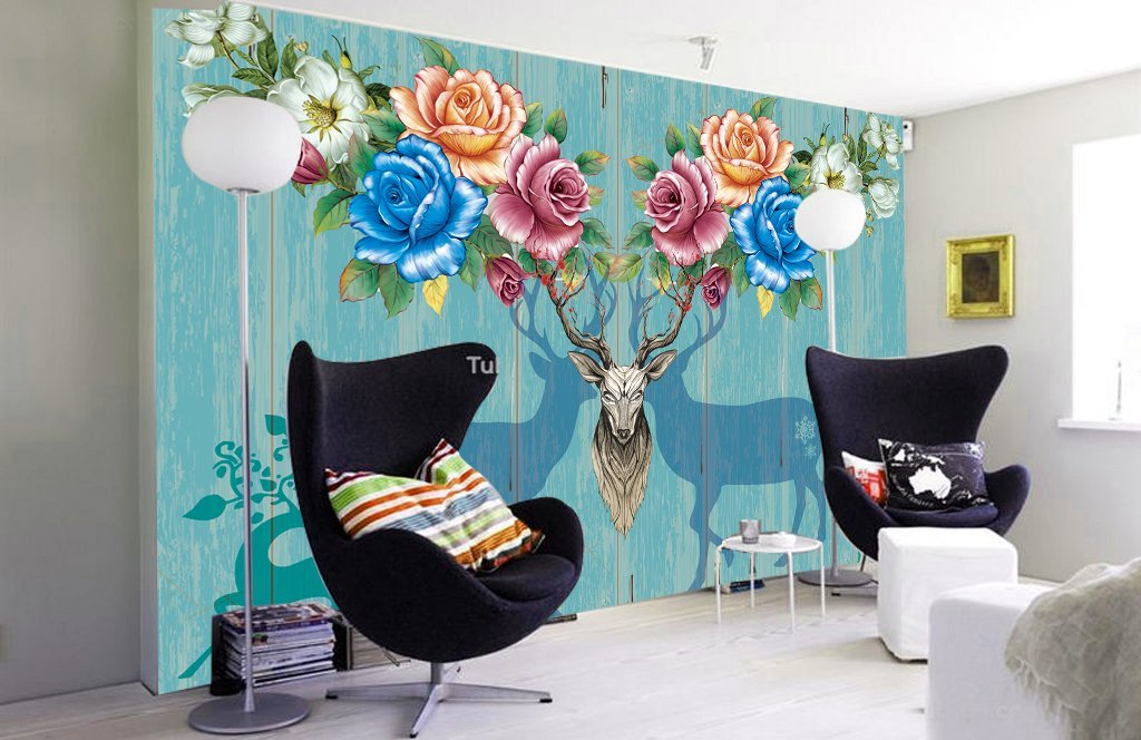 3D Elk 356 Wall Murals Wallpaper AJ Wallpaper 2 