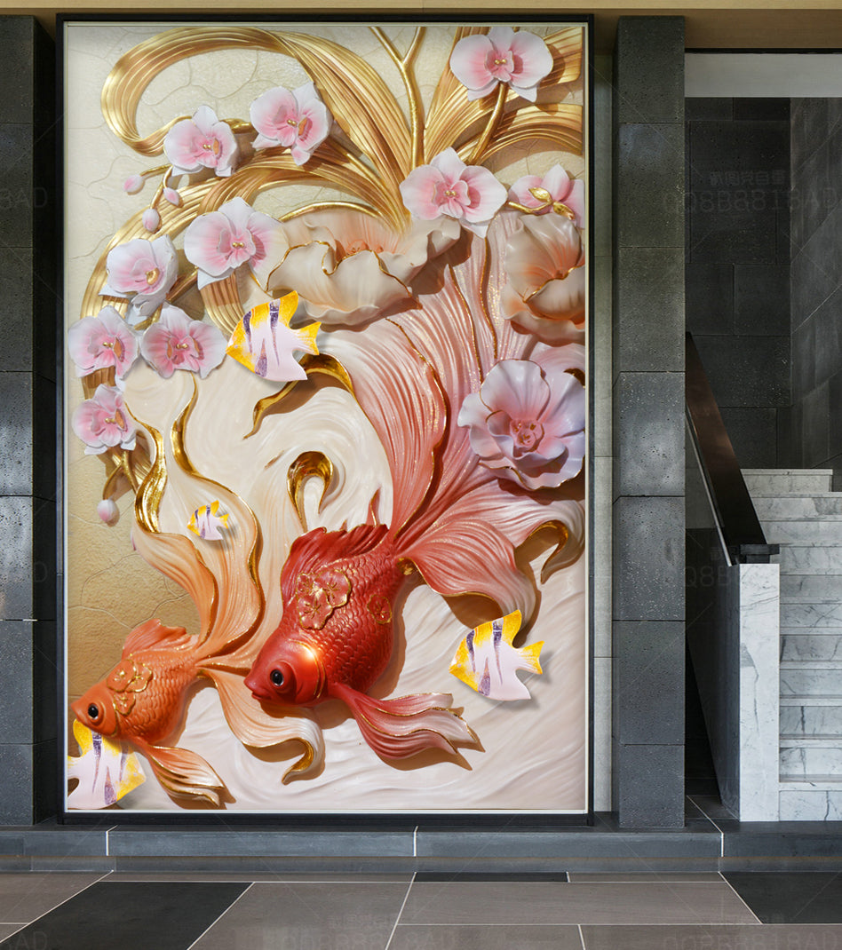 3D Flower Lucky Char WG076 Wall Murals