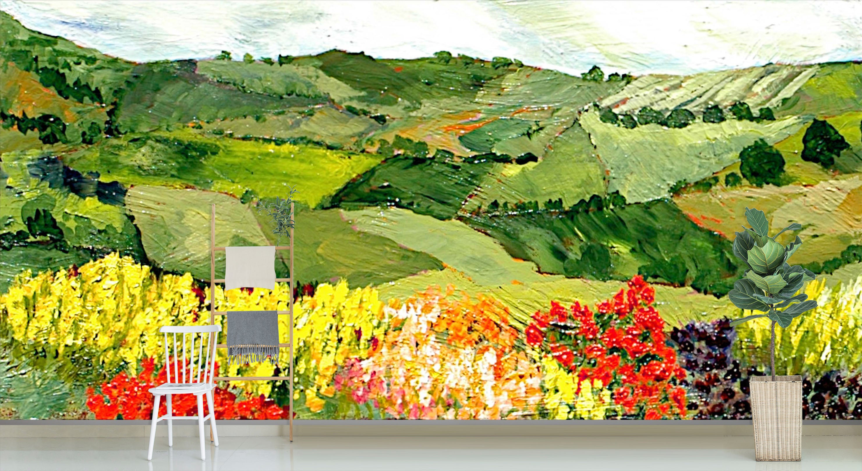 3D Colorful Garden 127 Allan P. Friedlander Wall Mural Wall Murals