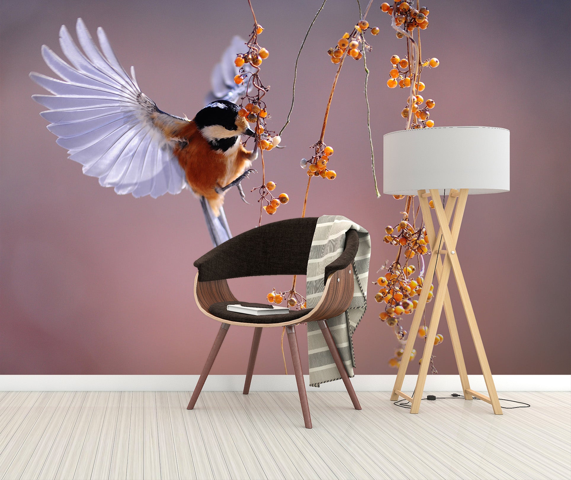 3D White Wing Bird 142 Wall Murals