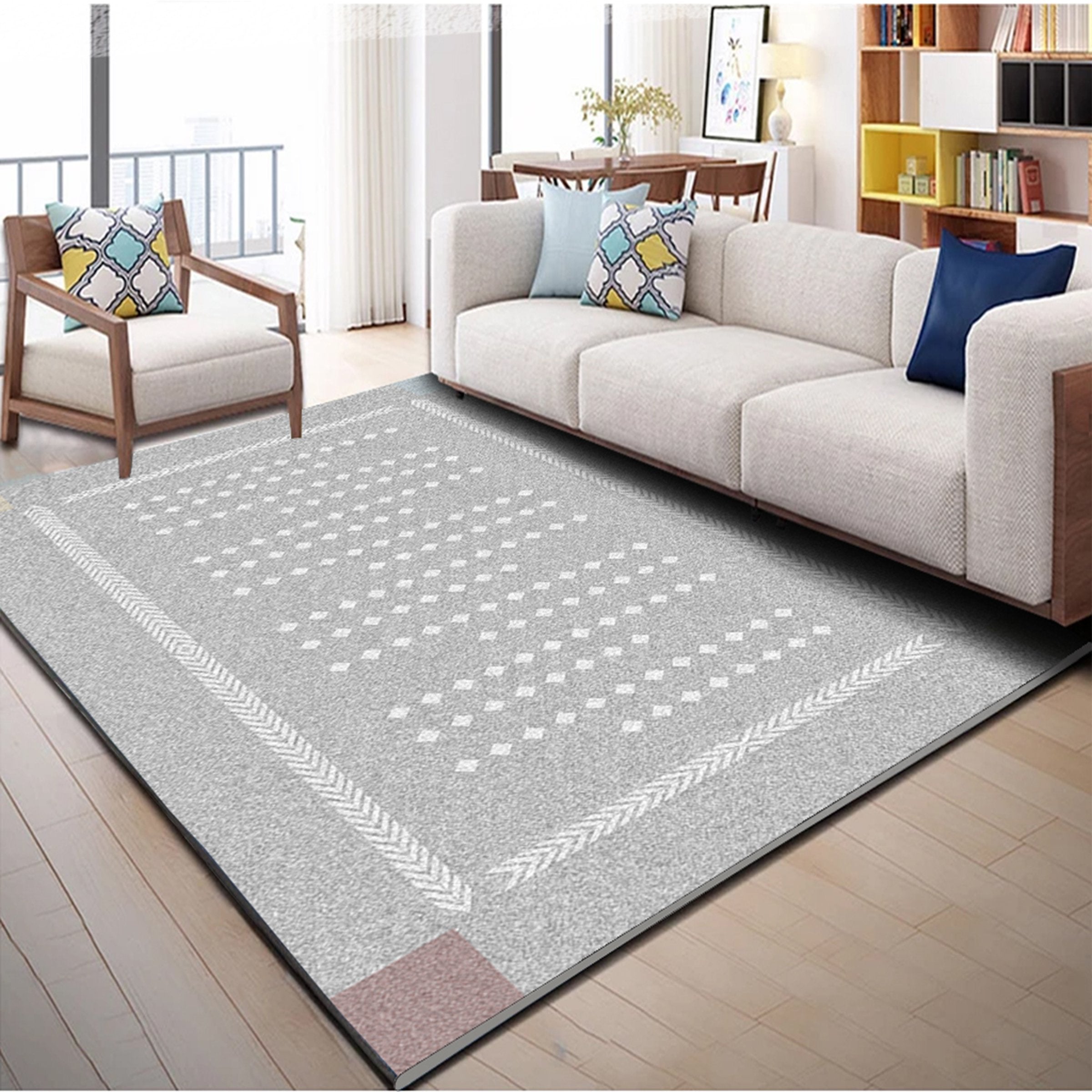 3D White Diamond WG081 Non Slip Rug Mat Mat AJ Creativity Home 