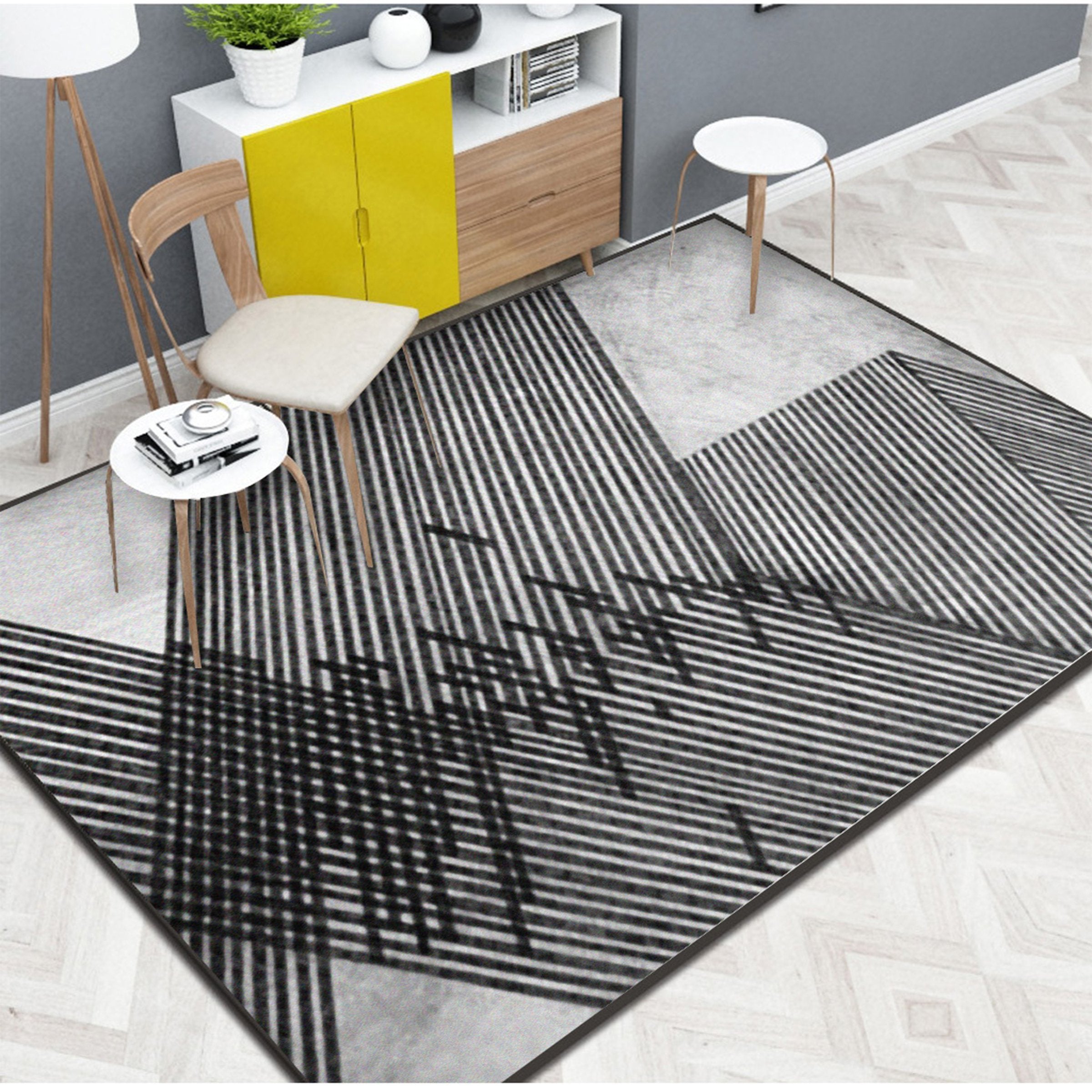 3D Black Strips WG149 Non Slip Rug Mat Mat AJ Creativity Home 