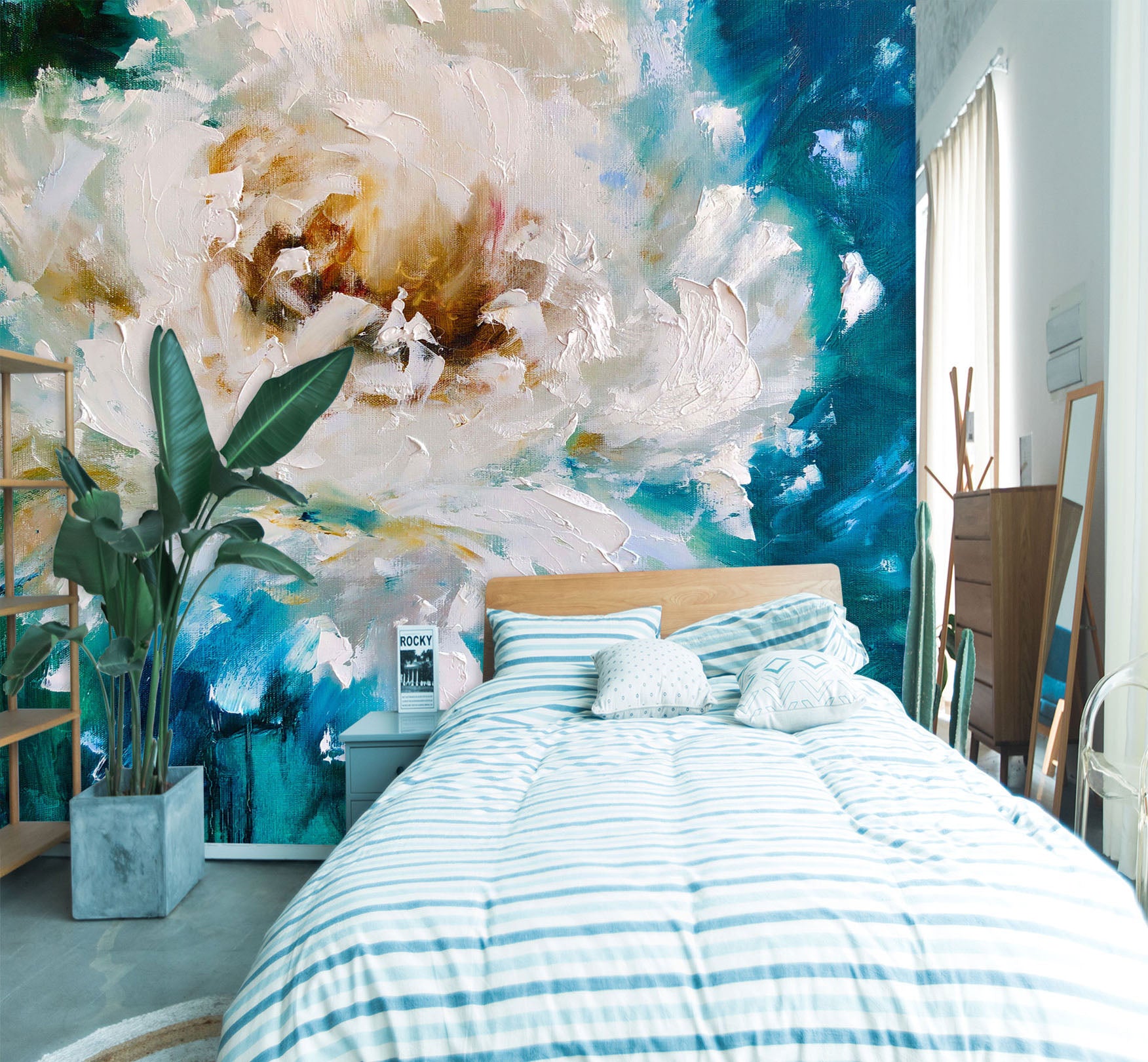 3D Painted Flowers 126 Skromova Marina Wall Mural Wall Murals