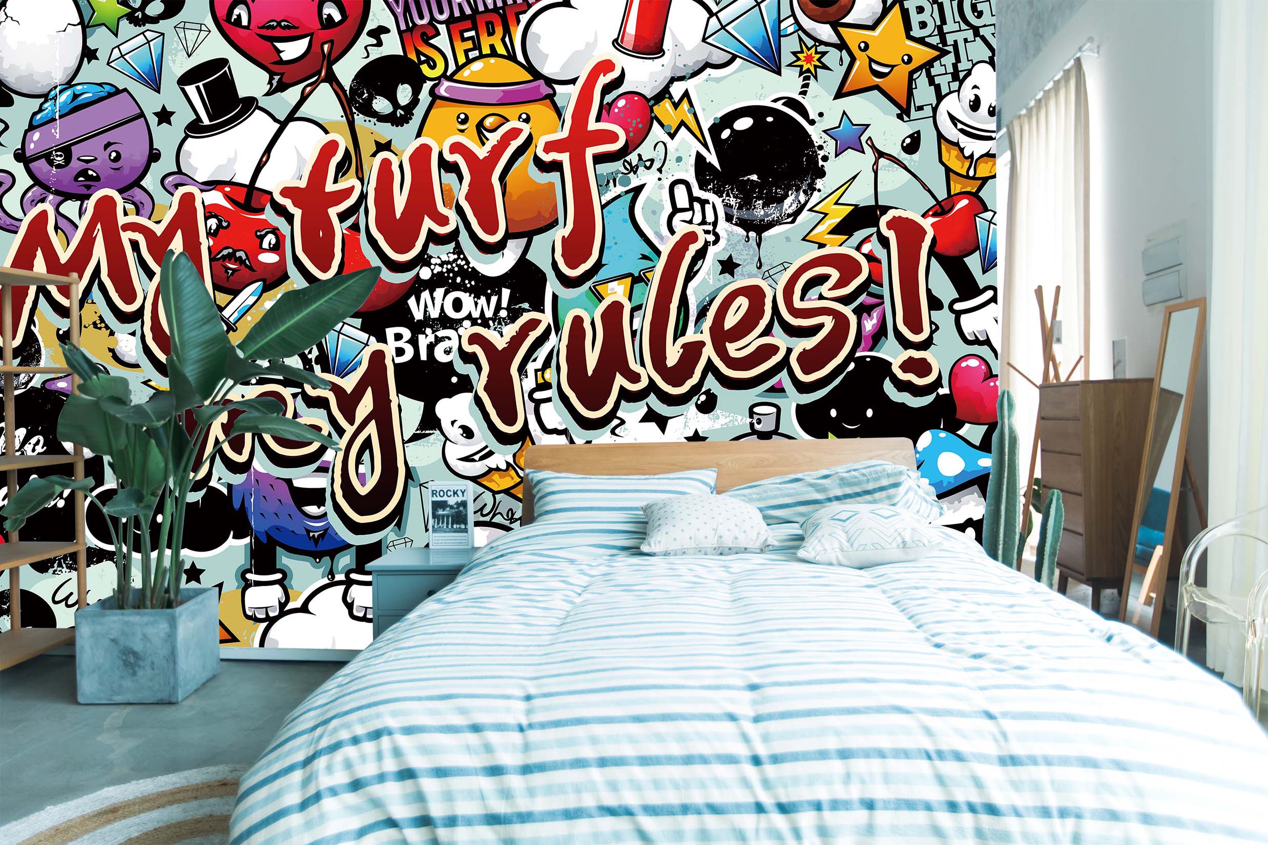 3D Doodle Monster 068 Wall Murals