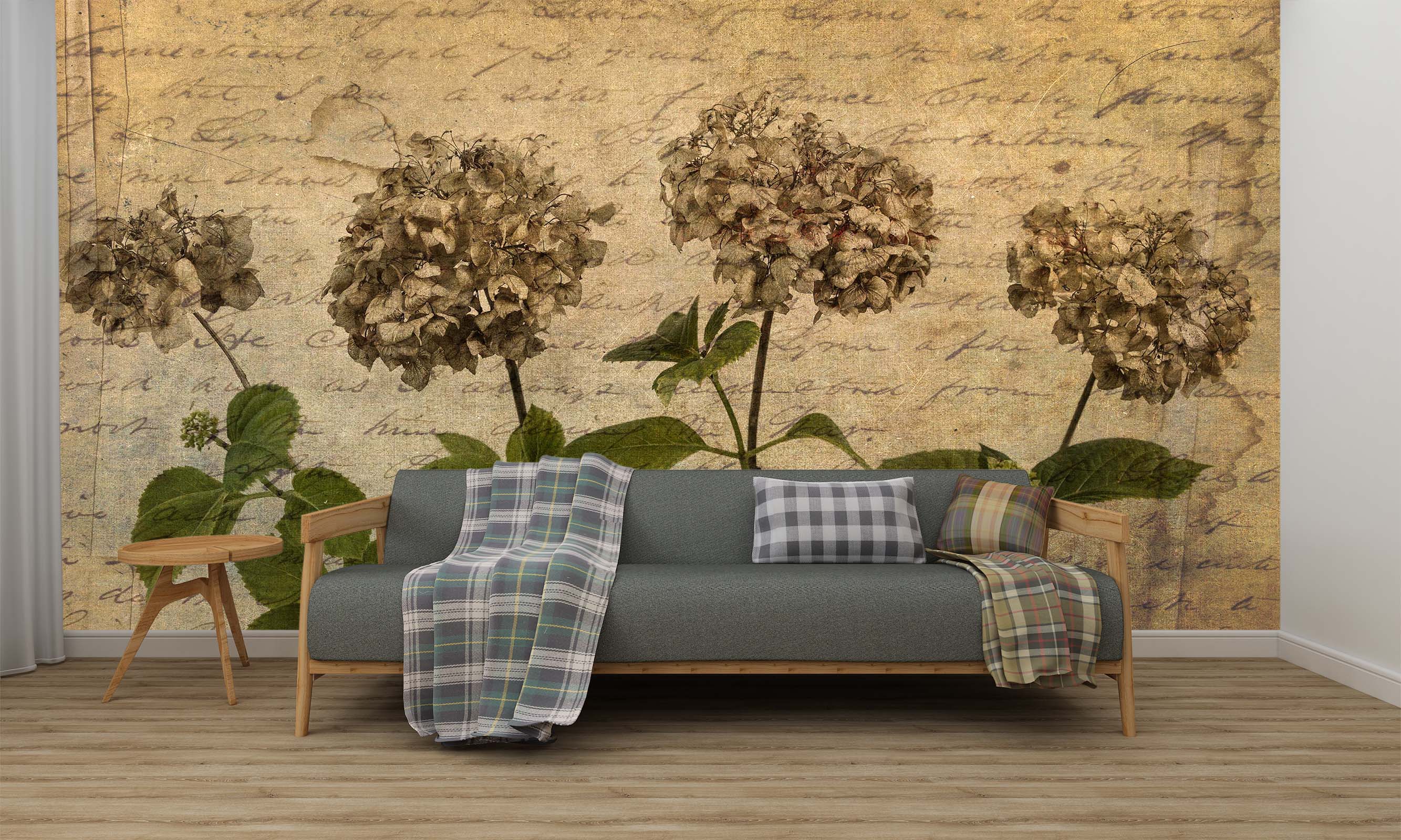 3D Withered Hydrangea 1423 Assaf Frank Wall Mural Wall Murals