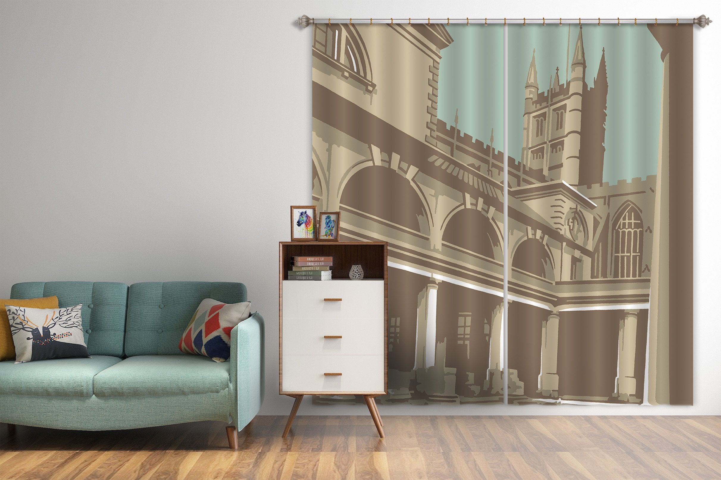 3D Bath 041 Steve Read Curtain Curtains Drapes Wallpaper AJ Wallpaper 