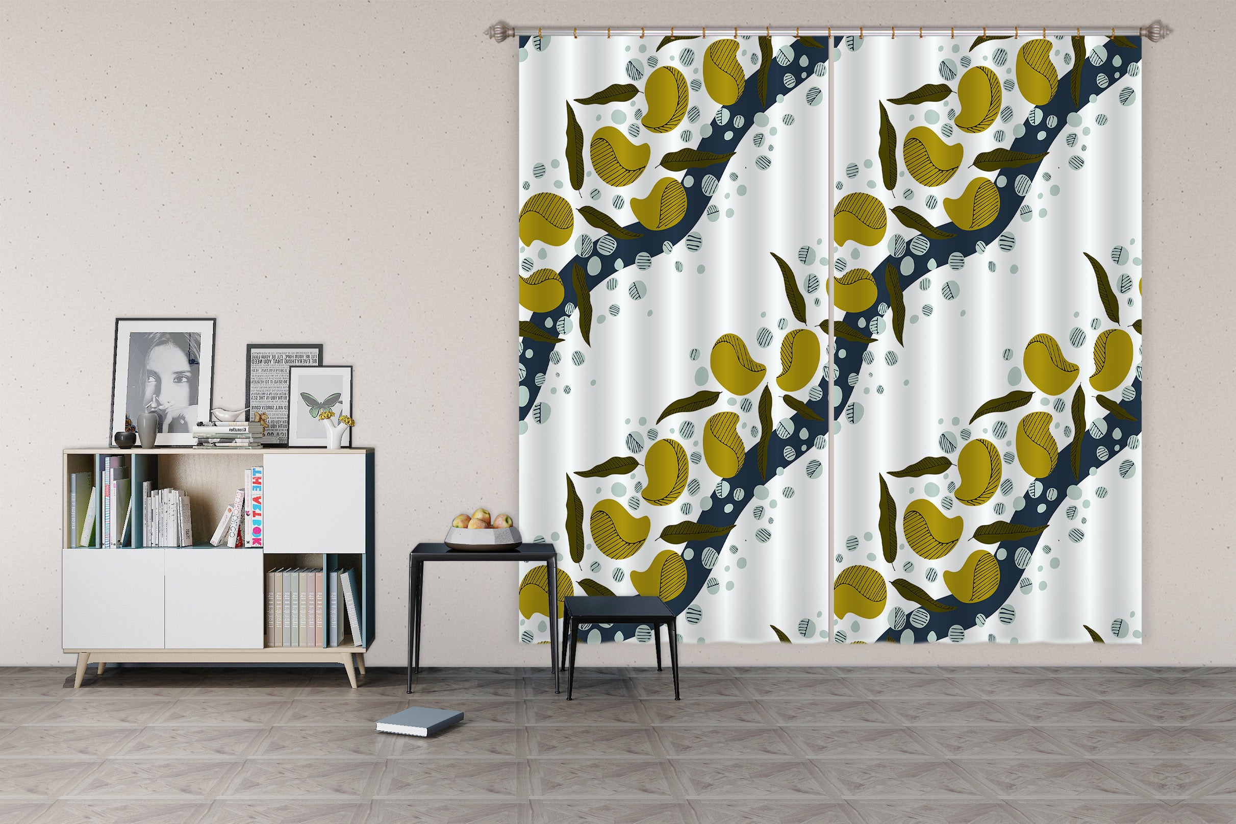 3D Beans Pattern 111100 Kashmira Jayaprakash Curtain Curtains Drapes