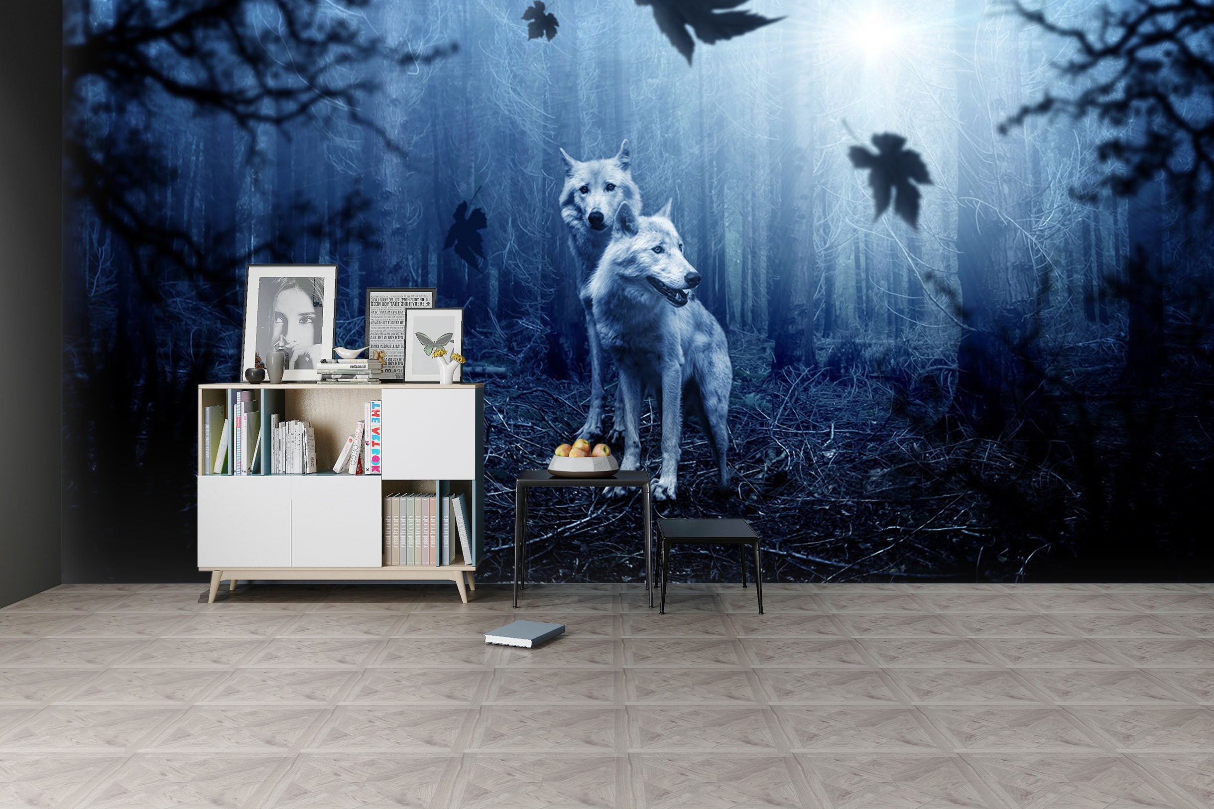 3D Wolf Forest 276 Wall Murals