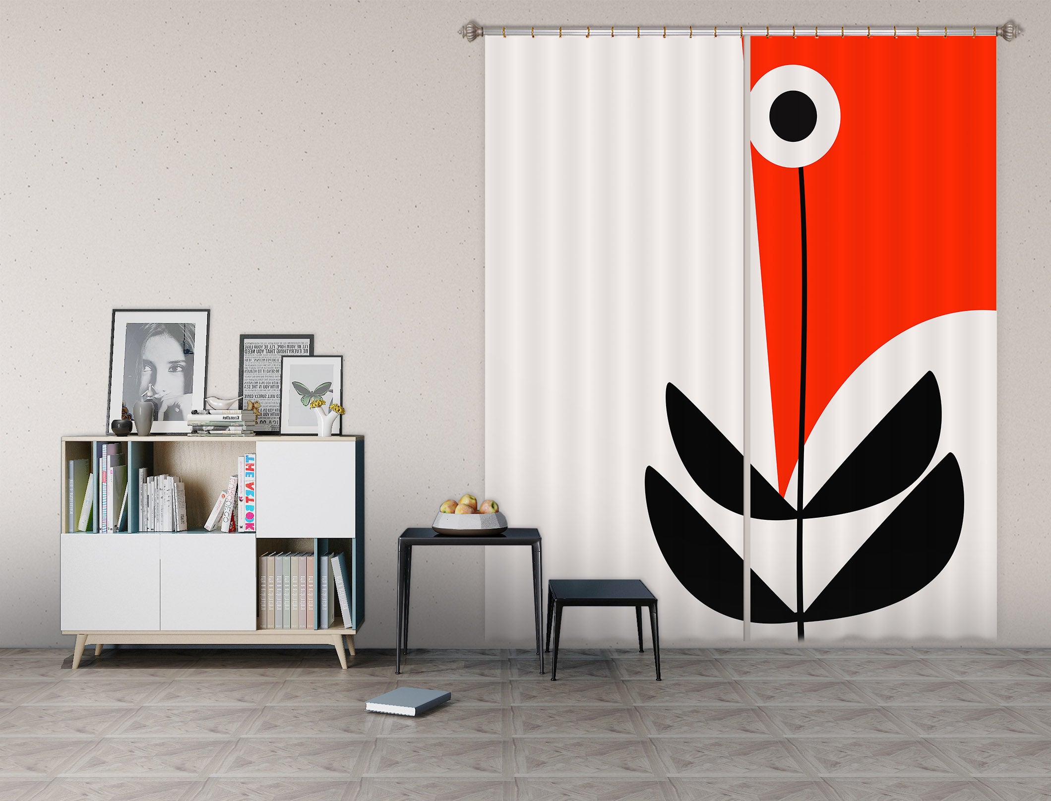 3D Black Eyes 1044 Boris Draschoff Curtain Curtains Drapes