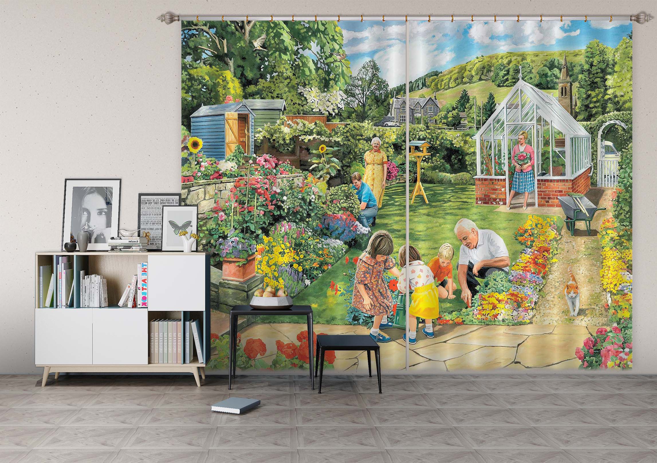 3D Gardening With Grandad 065 Trevor Mitchell Curtain Curtains Drapes