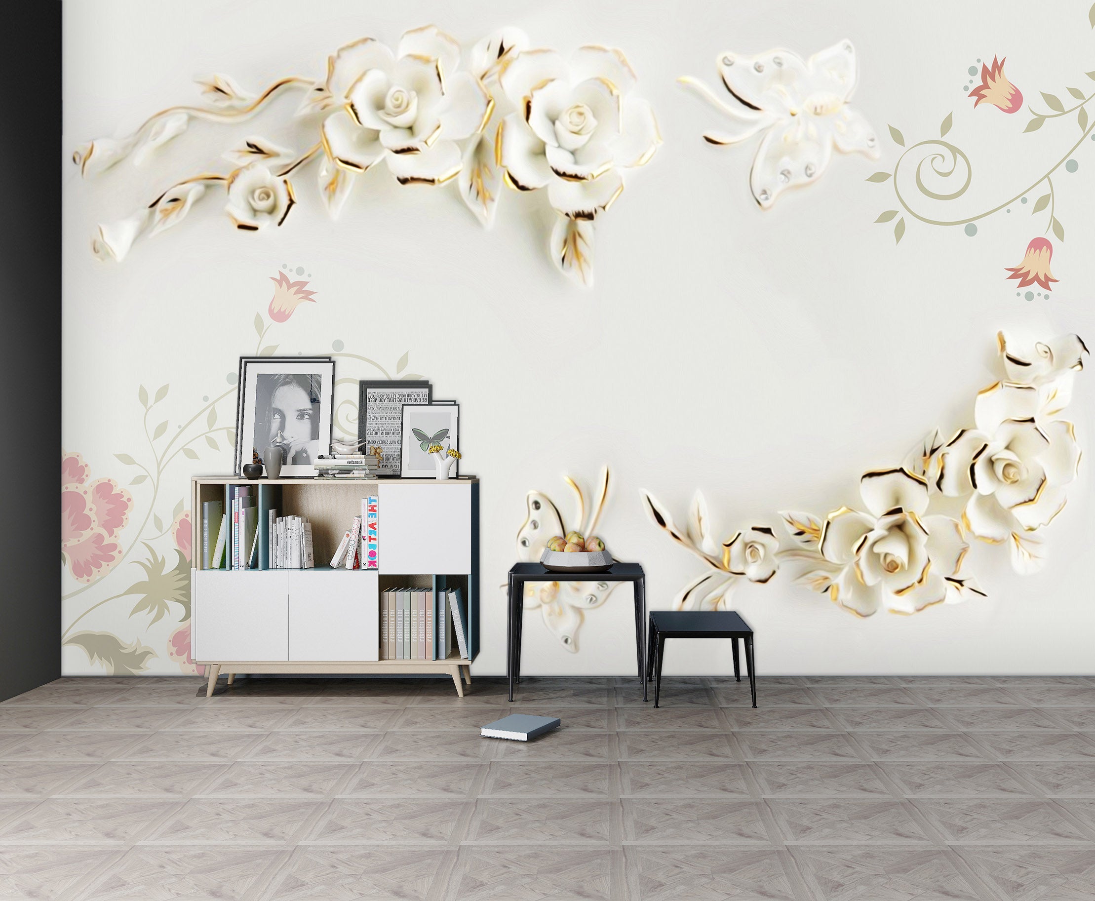 3D Flowers Bloom 1608 Wall Murals