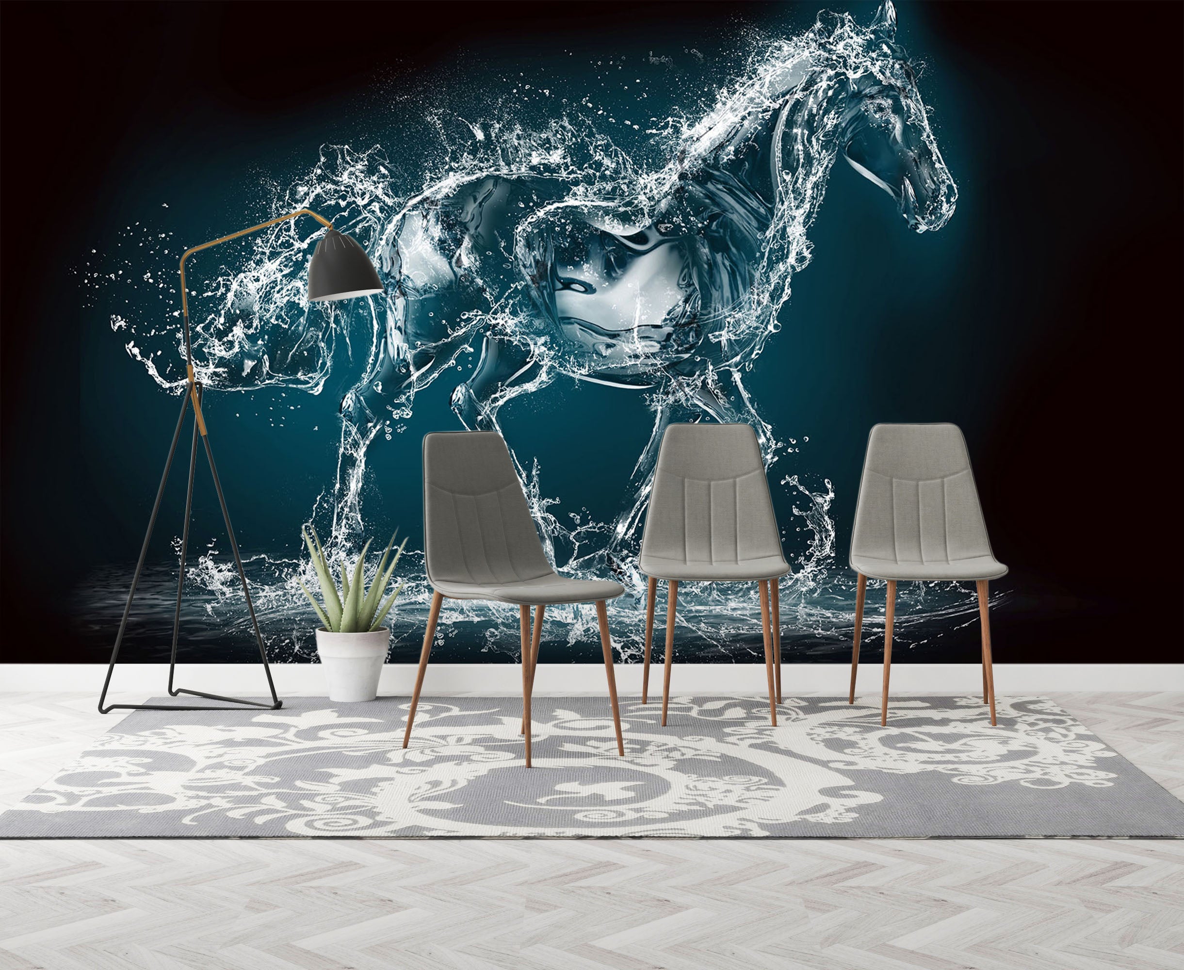 3D Transparent Horse 253 Wall Murals