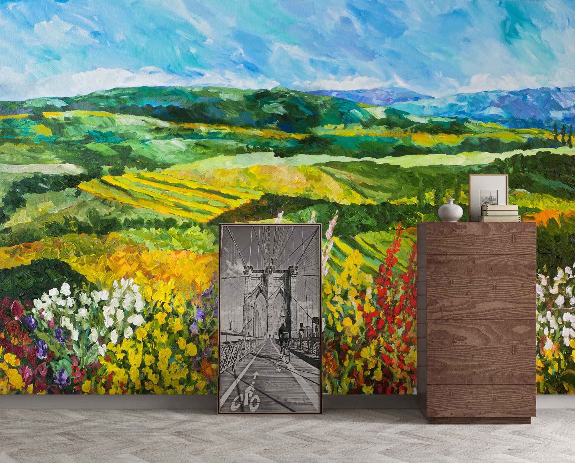 3D Field 106 Allan P. Friedlander Wall Mural Wall Murals