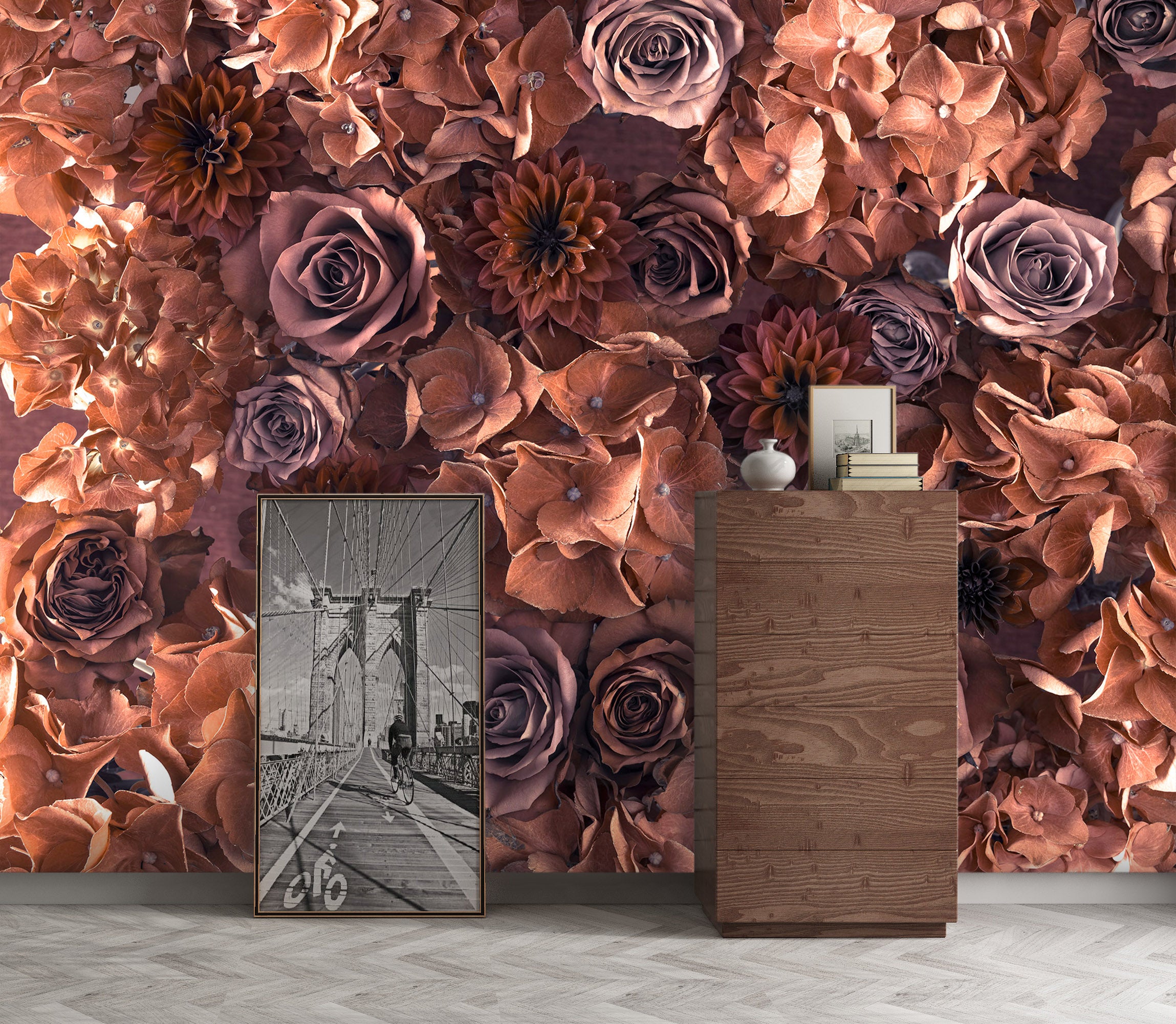 3D Rose Flower 6124 Assaf Frank Wall Mural Wall Murals