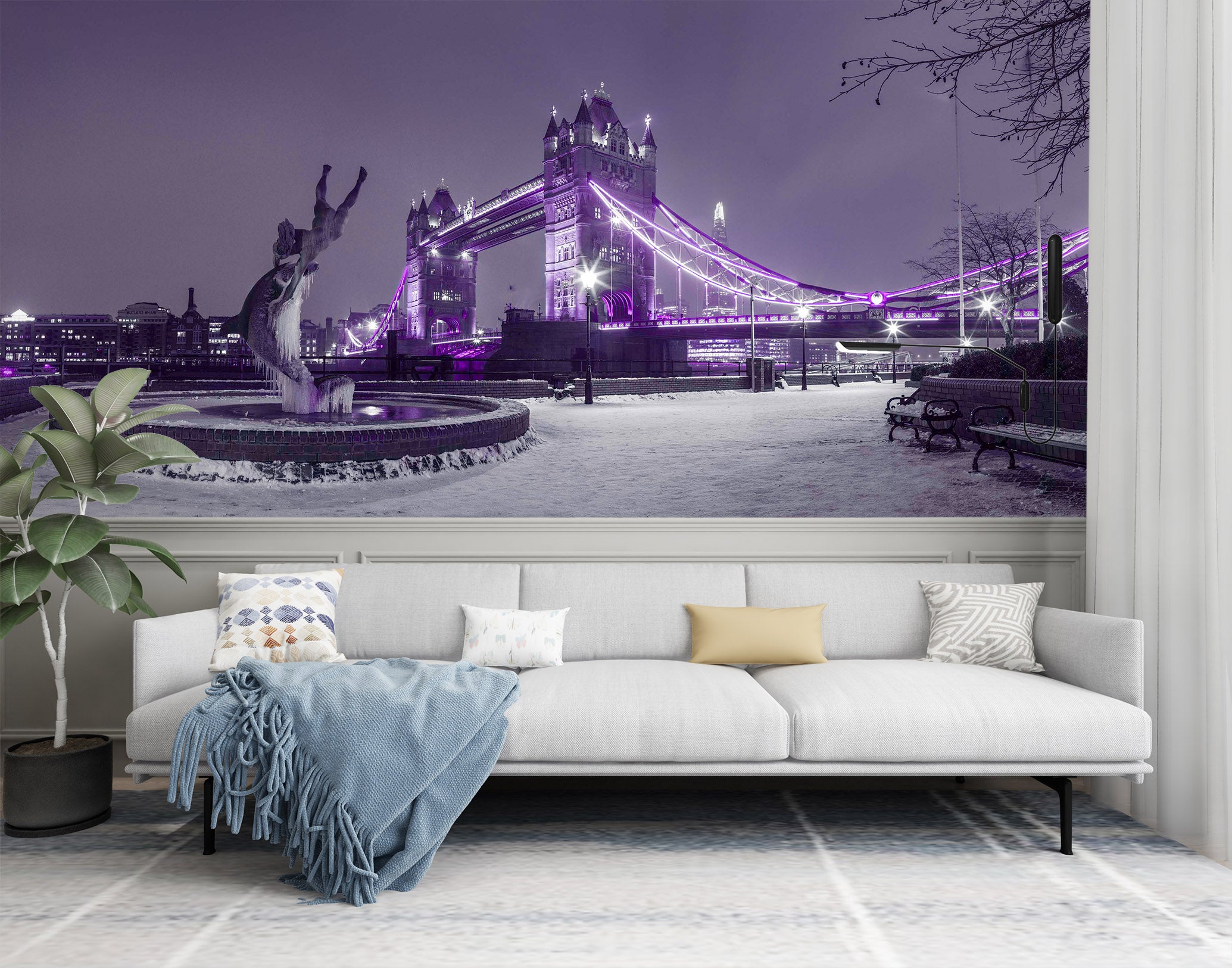 3D Purple Lights 1435 Assaf Frank Wall Mural Wall Murals