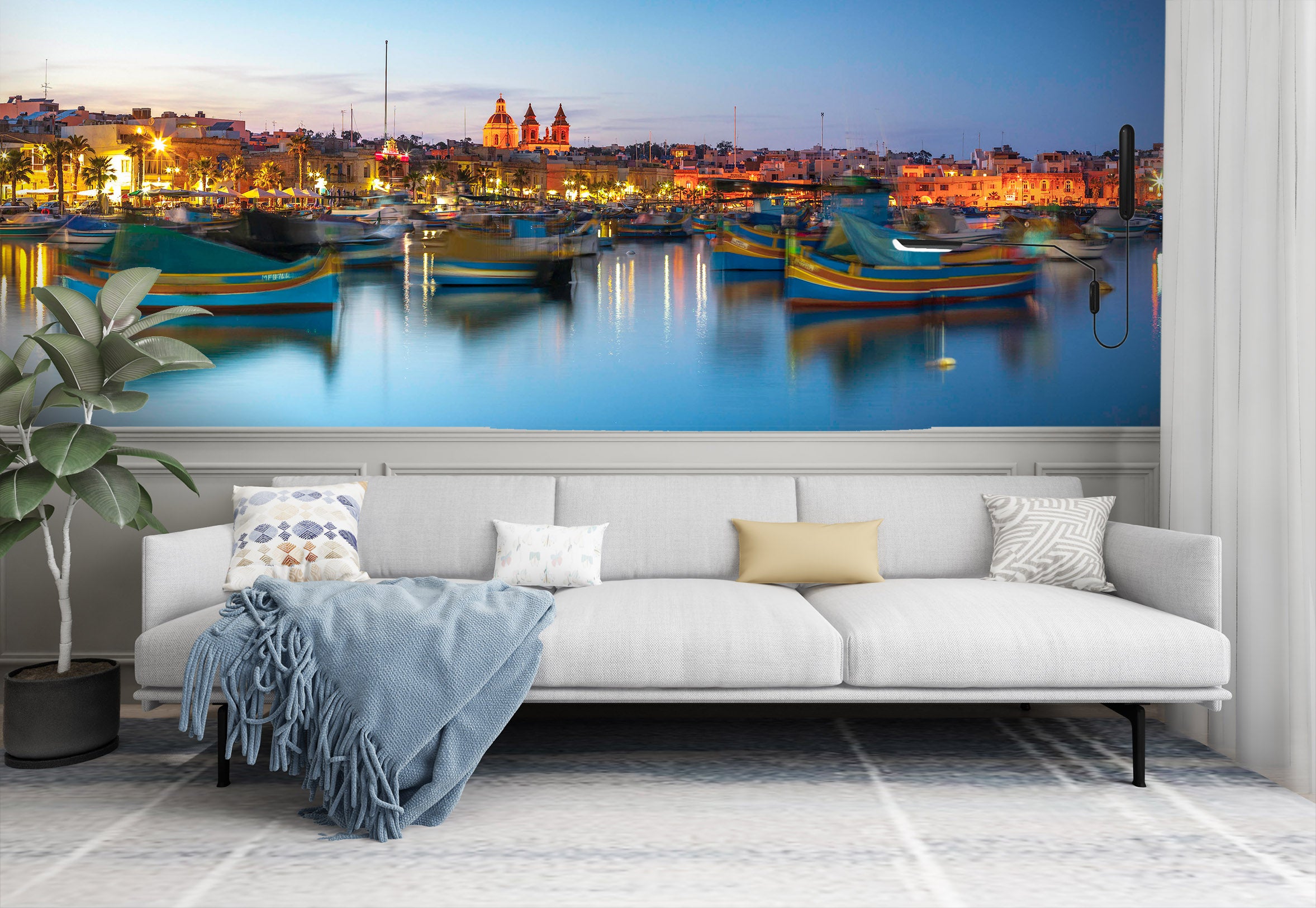 3D River Boat 1409 Assaf Frank Wall Mural Wall Murals