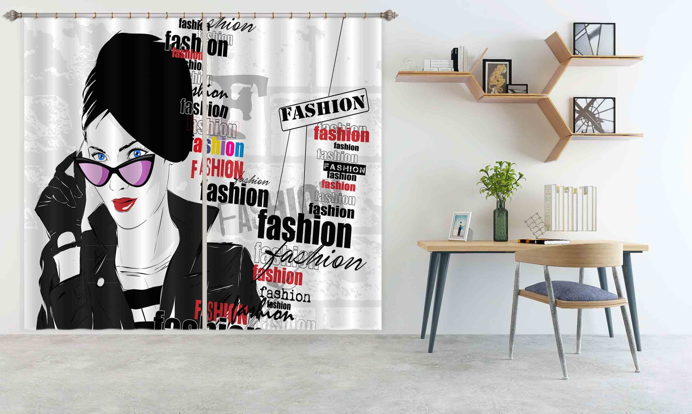 3D Fashion Lady 731 Curtains Drapes