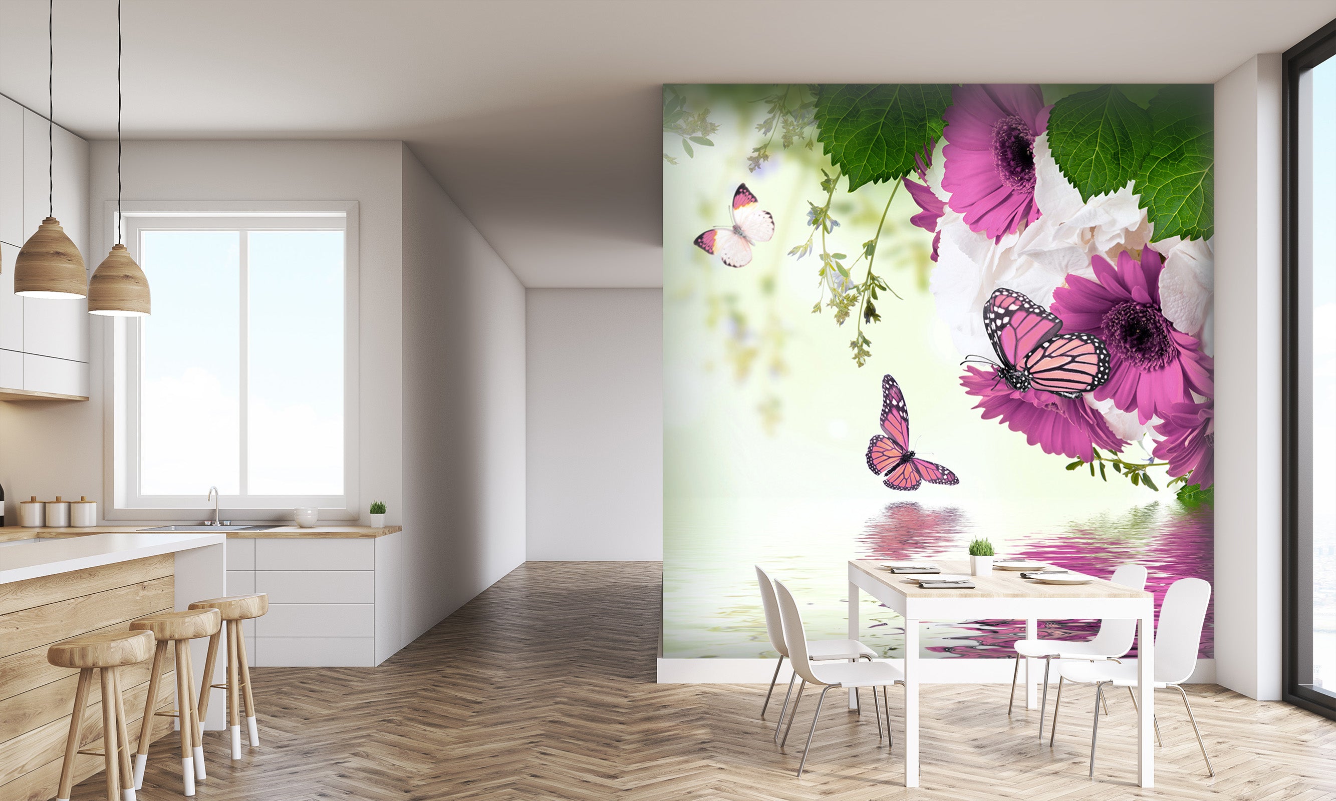 3D Red Butterfly 200 Wall Murals