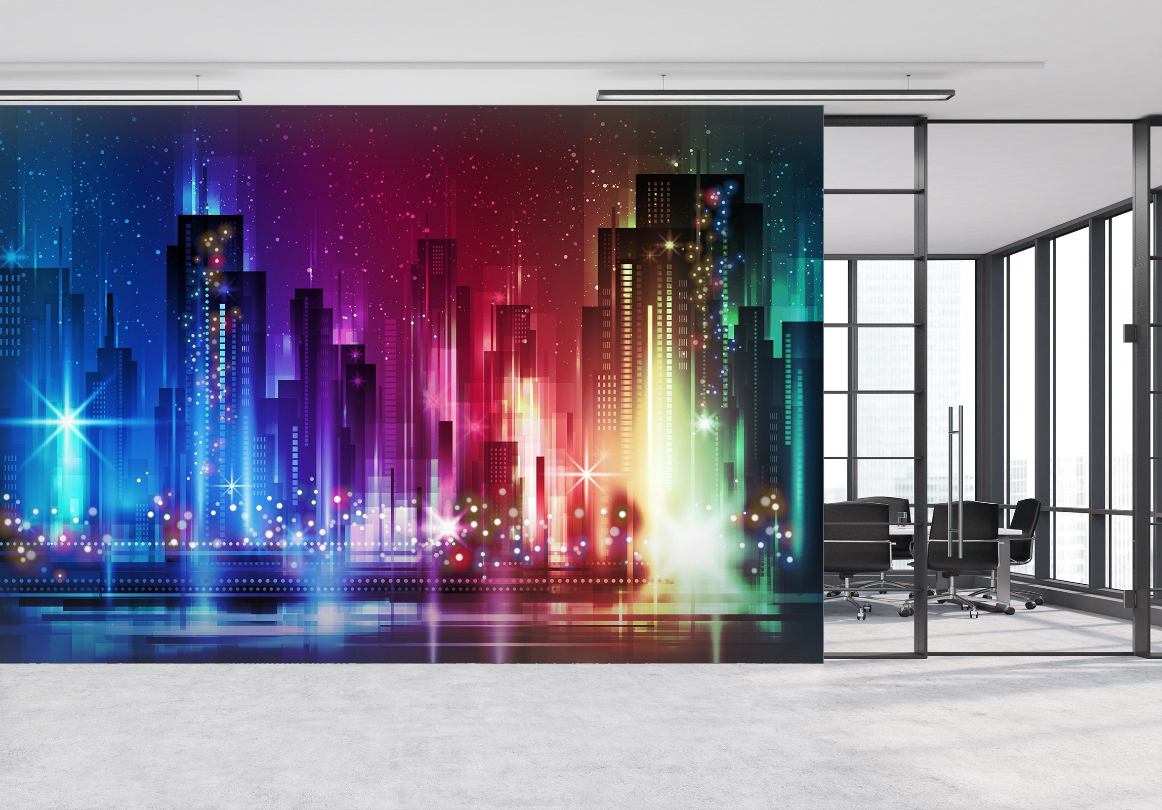 3D Night Building 042 Wall Murals Wallpaper AJ Wallpaper 2 