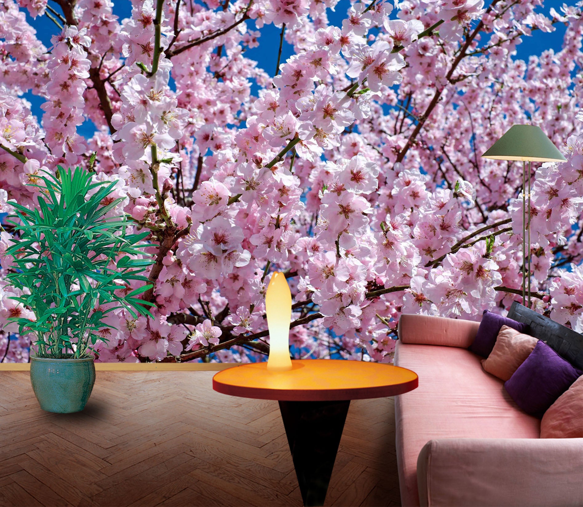 3D Peach Blossom 1038 Wall Murals