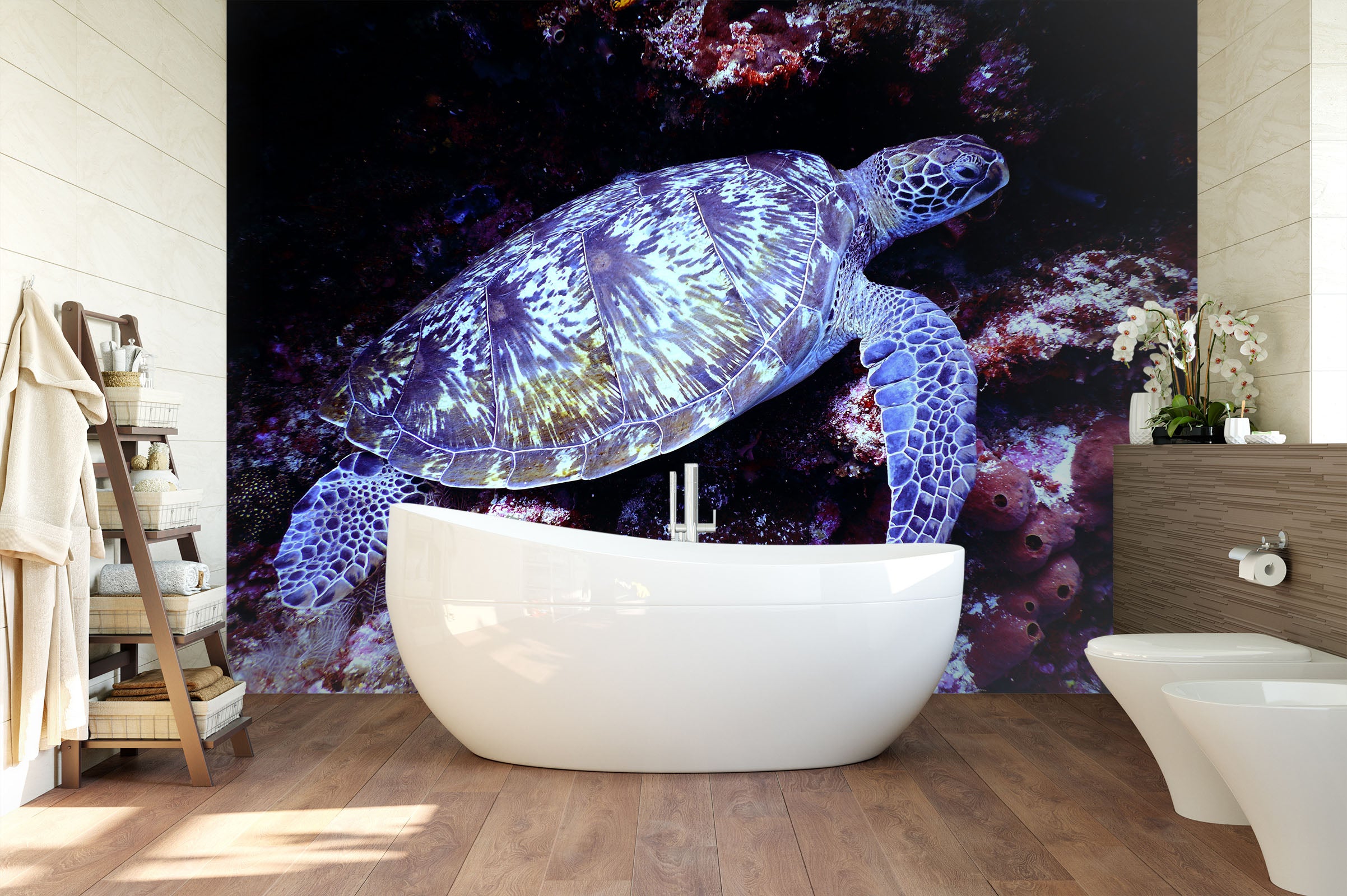 3D Purple Tortoise 259 Wall Murals