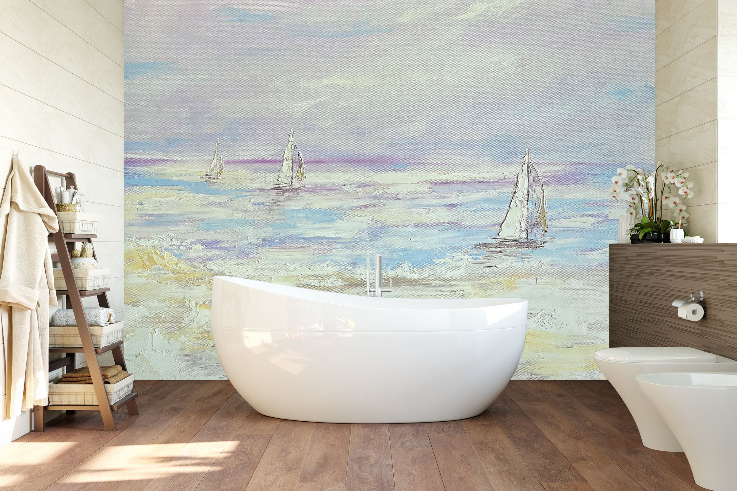 3D Painted Ocean 2612 Skromova Marina Wall Mural Wall Murals