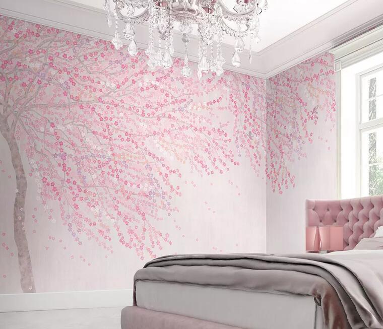 3D Pink Vine Tree WG1072 Wall Murals