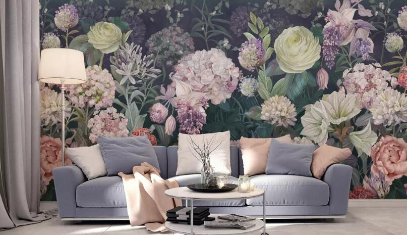 3D Peony Rose WG1025 Wall Murals