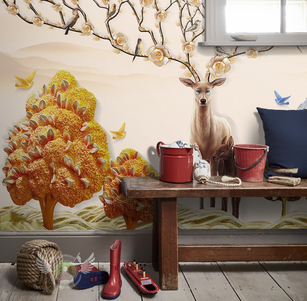 3D Elk 469 Wall Murals Wallpaper AJ Wallpaper 2 