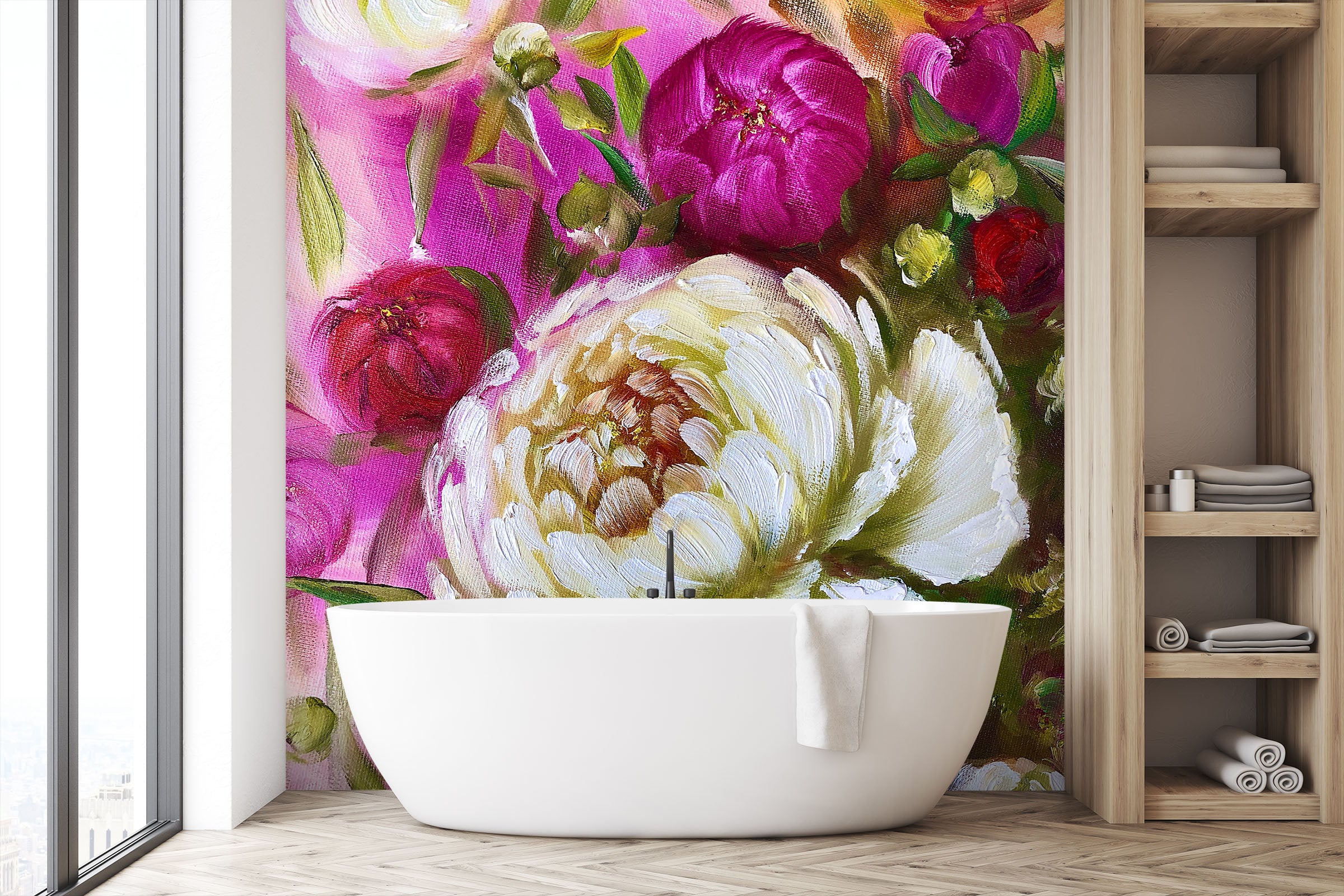 3D Hand Painted Flowers 255 Skromova Marina Wall Mural Wall Murals