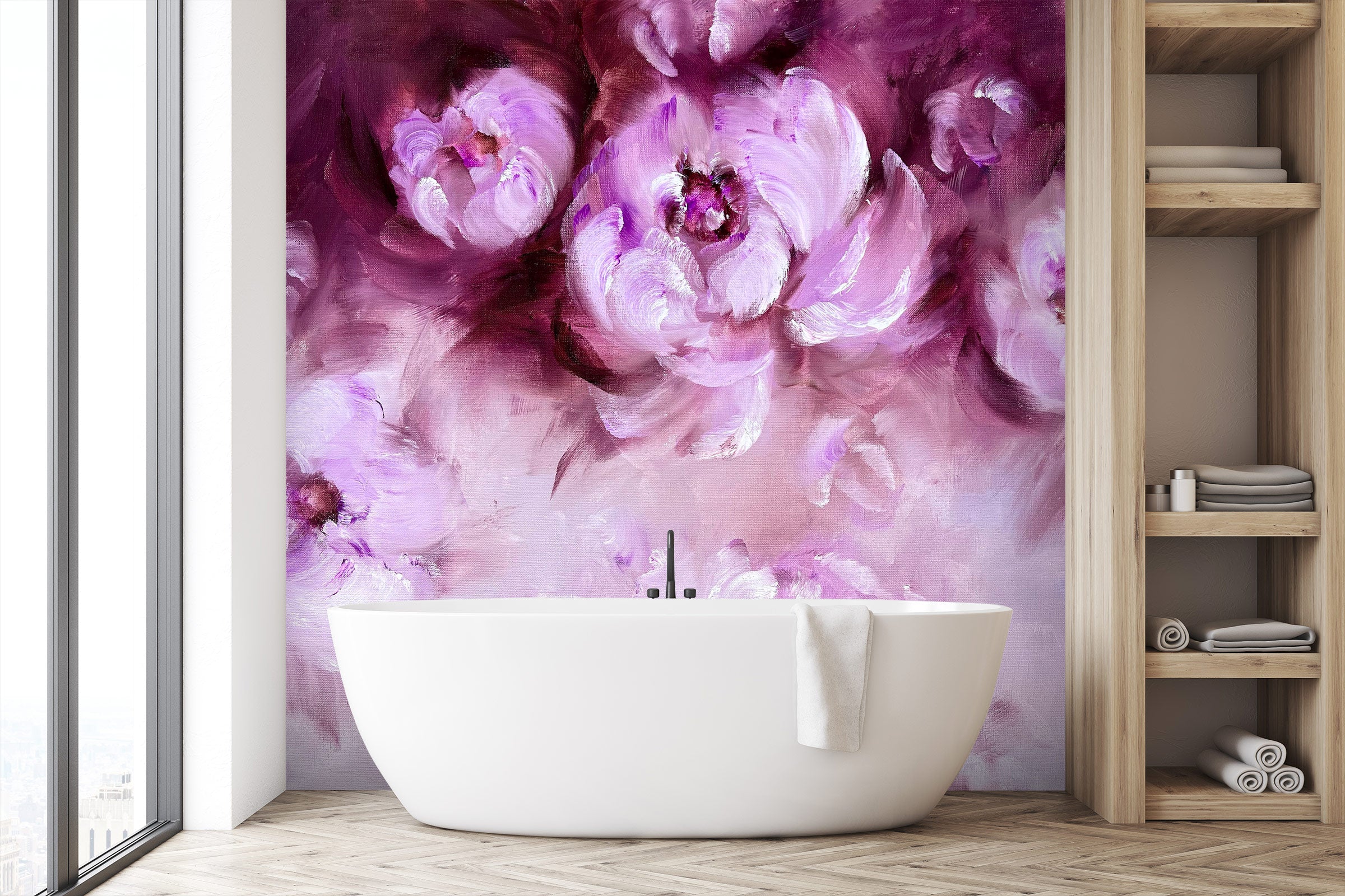 3D Purple Rose 124 Skromova Marina Wall Mural Wall Murals