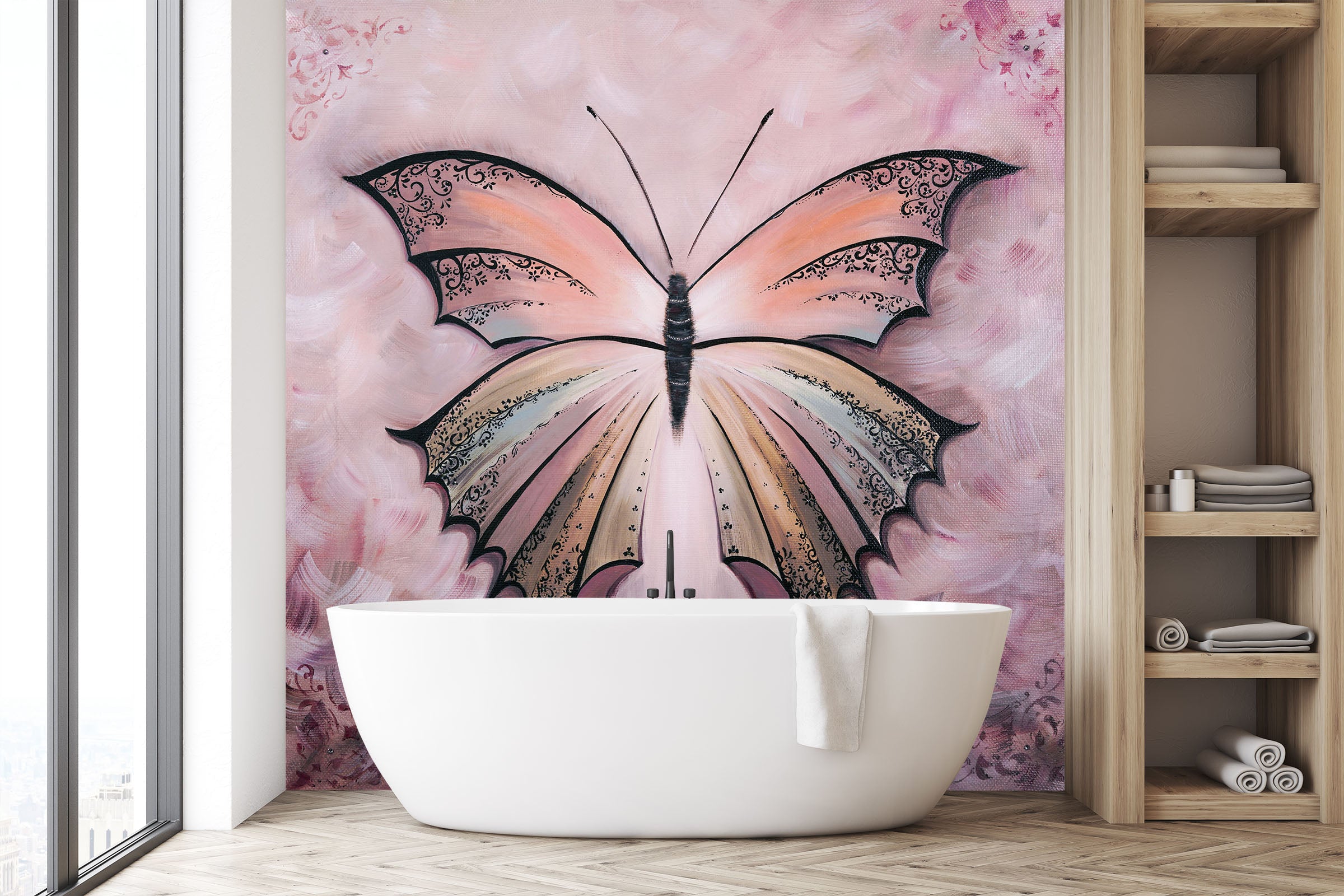 3D Butterfly Pattern 244 Skromova Marina Wall Mural Wall Murals