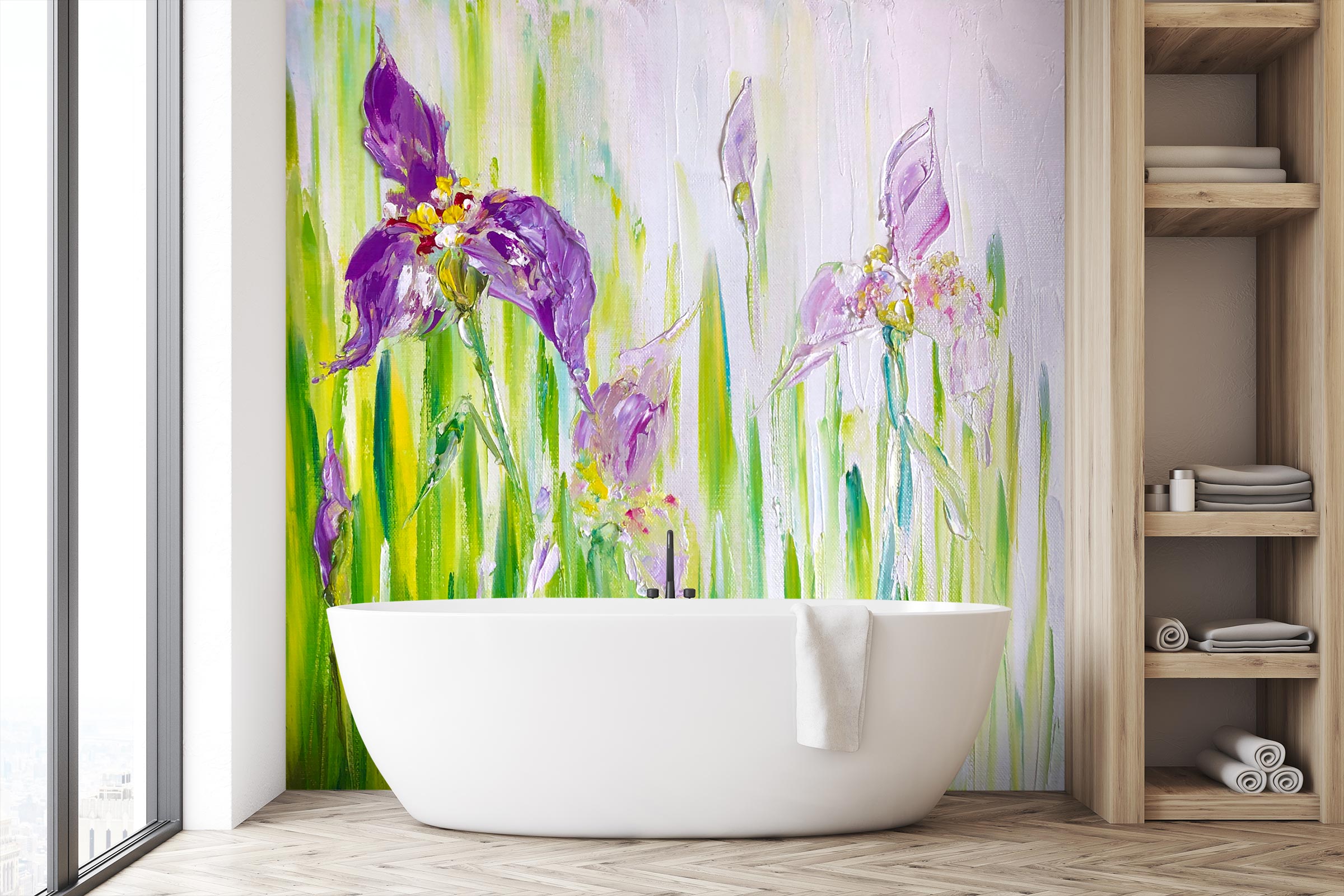 3D Purple Flower 117 Skromova Marina Wall Mural Wall Murals