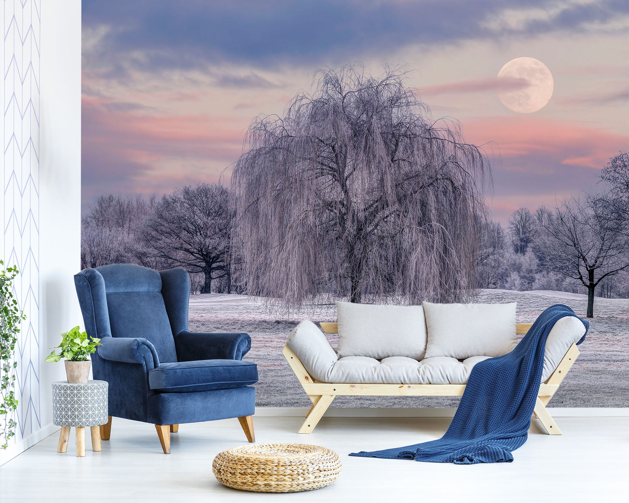 3D Winter Tree 6113 Assaf Frank Wall Mural Wall Murals