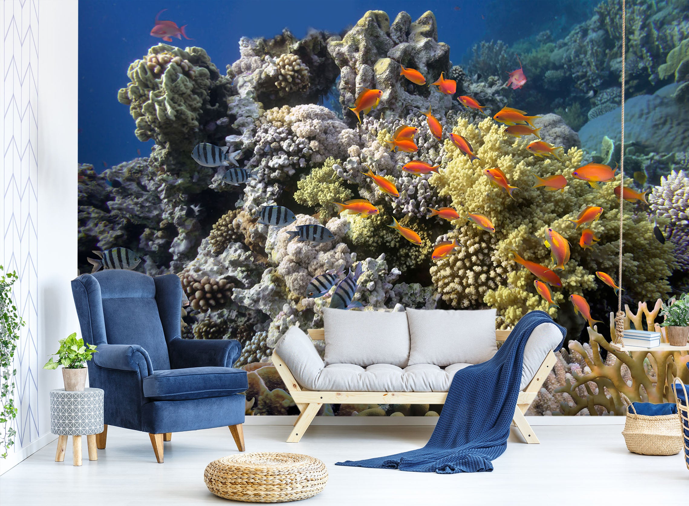 3D Coral Fish 193 Wall Murals