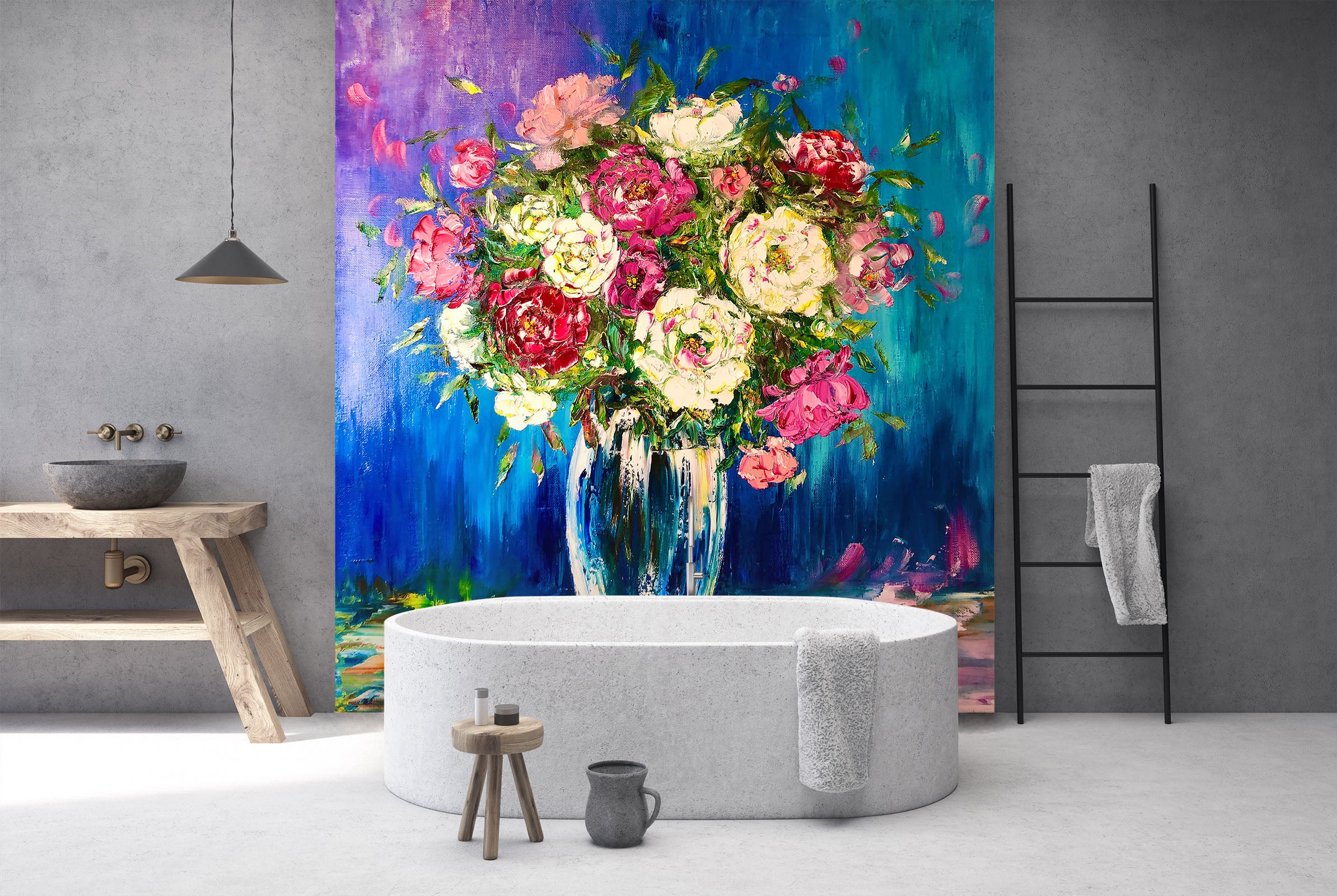 3D Colorful Flower Vase 228 Skromova Marina Wall Mural Wall Murals