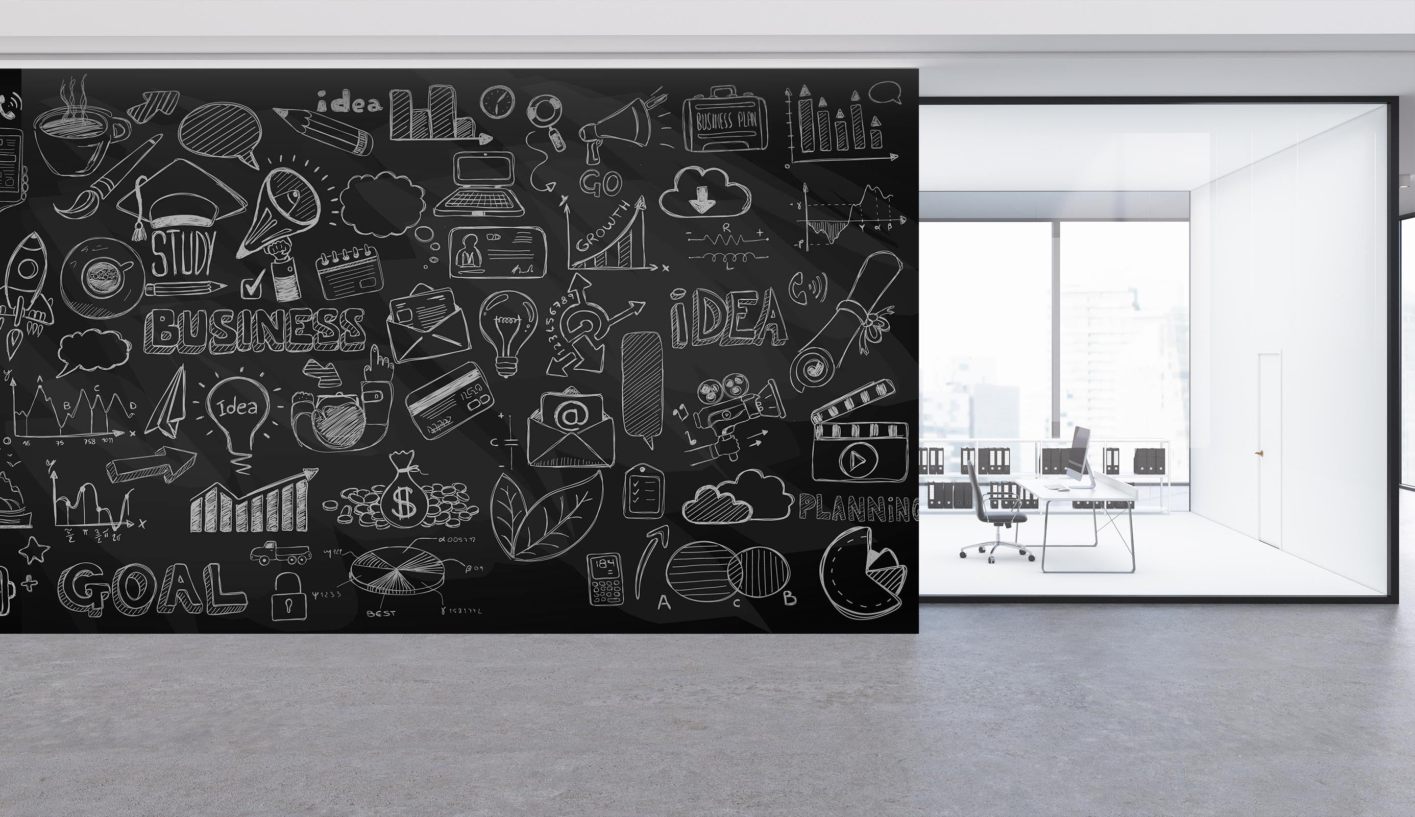 3D Doodle Design Style 005 Wall Murals