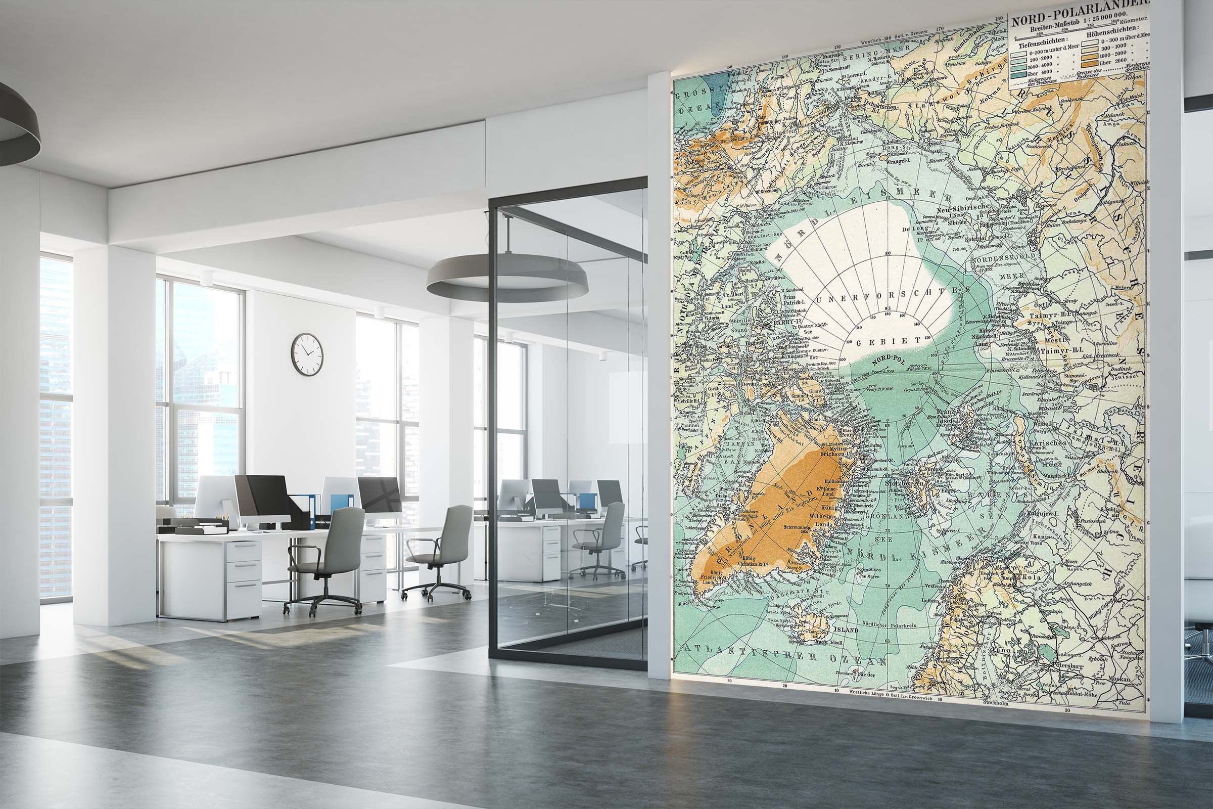 3D Equator Map 076 Wall Murals