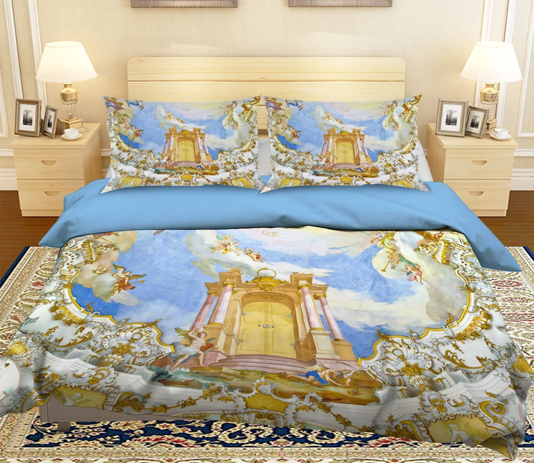 3D Paradise Palace 253 Bed Pillowcases Quilt Quiet Covers AJ Creativity Home 