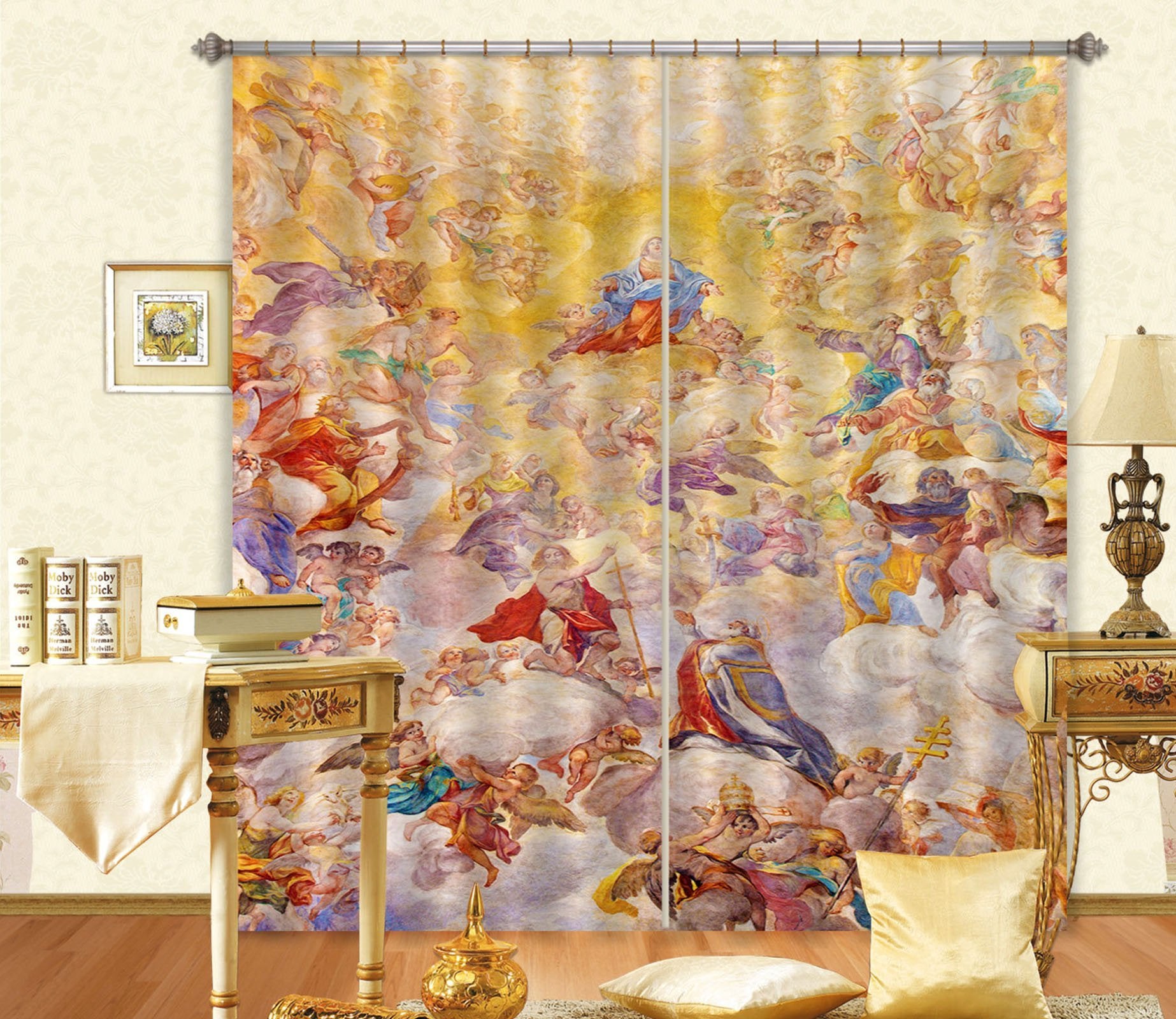 3D Pigeon Crowd 029 Curtains Drapes Curtains AJ Creativity Home 