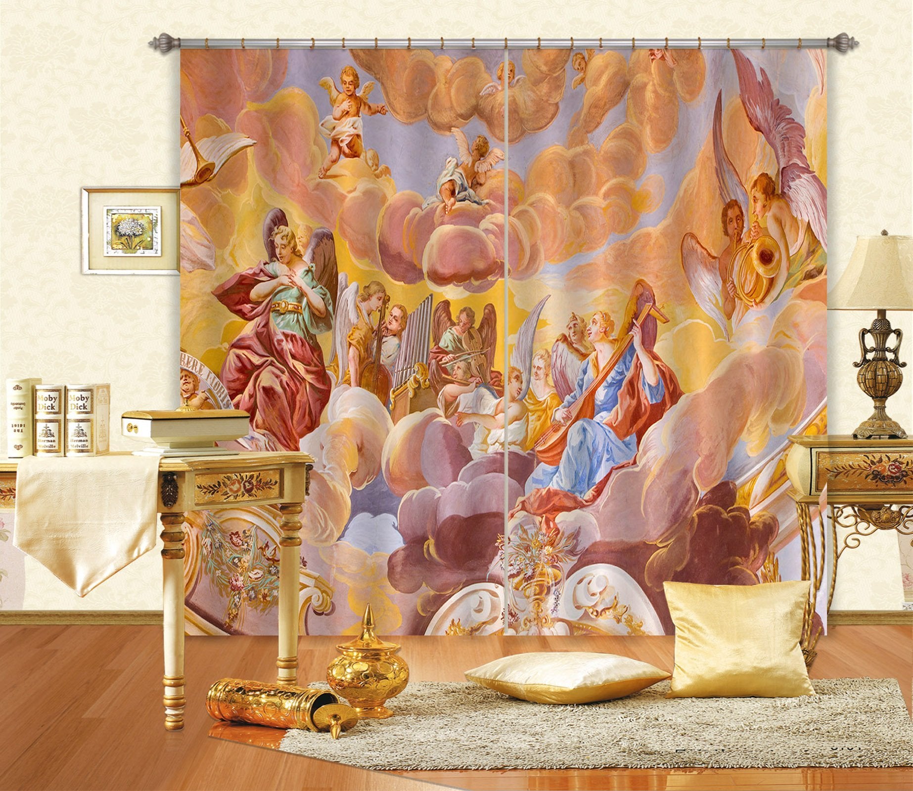 3D Playing Music 014 Curtains Drapes Curtains AJ Creativity Home 