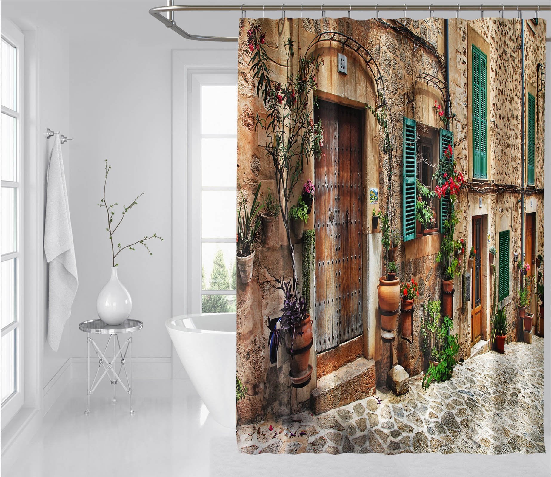 3D Iron Gate 028 Shower Curtain 3D Shower Curtain AJ Creativity Home 