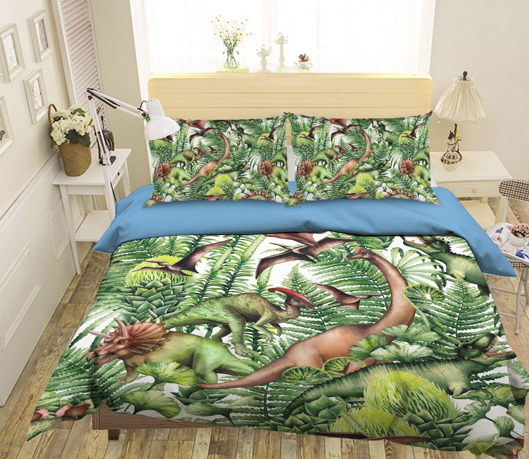 3D Dinosaur Plant 098 Bed Pillowcases Quilt Wallpaper AJ Wallpaper 