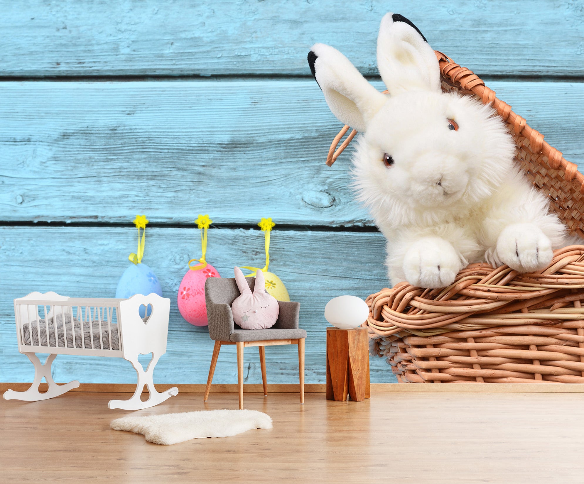 3D Rabbit Toy 105 Wall Murals