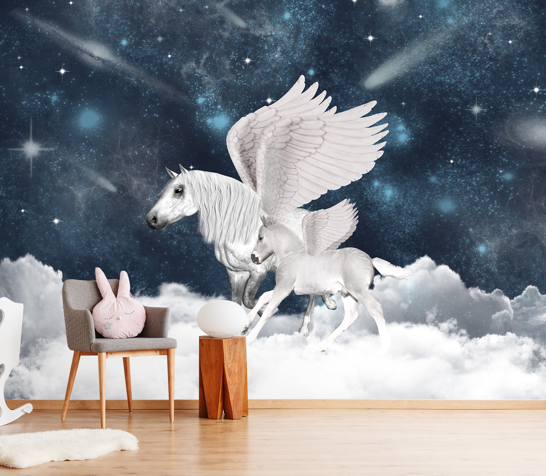 3D Unicorn Wings 1521 Wall Murals