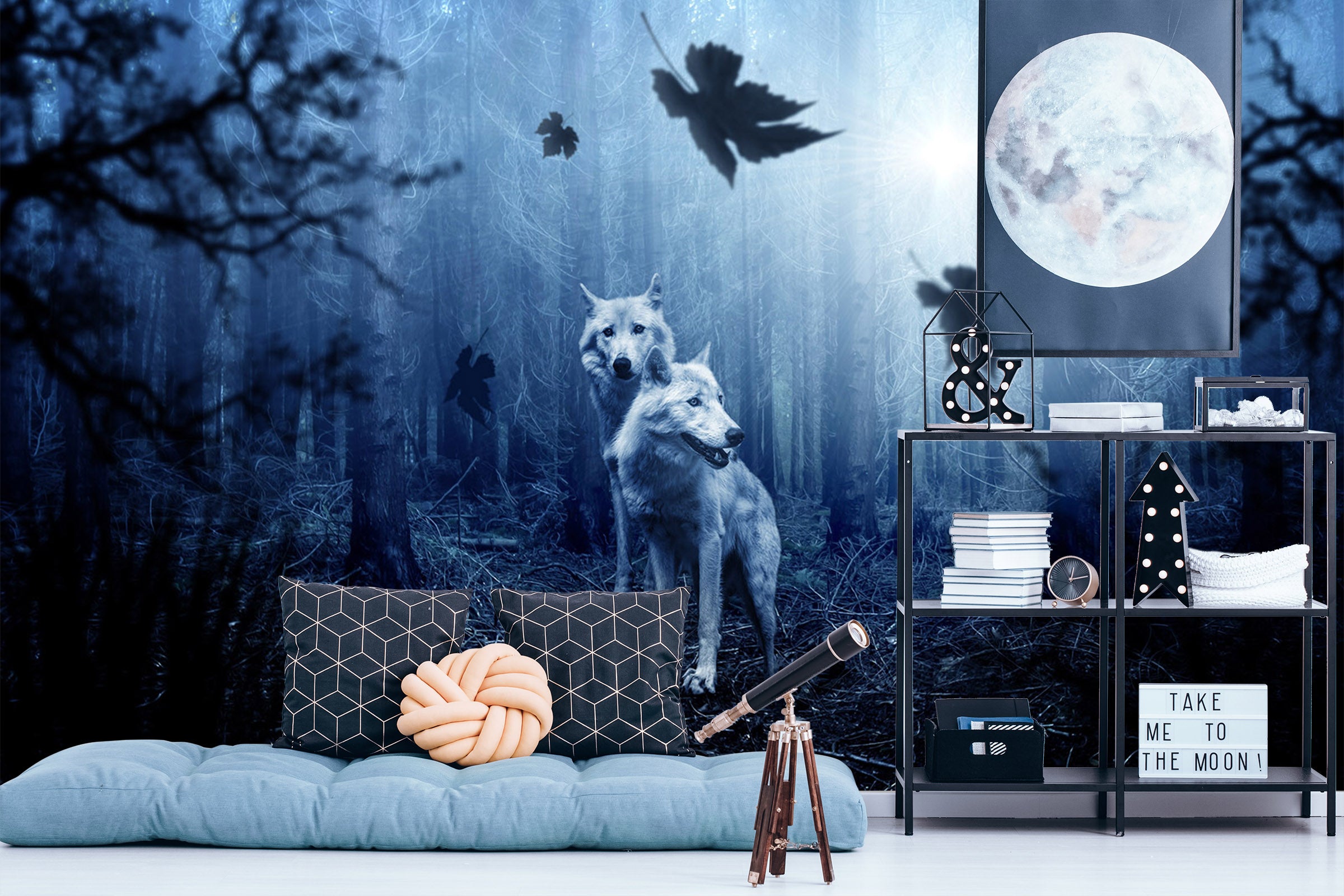 3D Wolf Forest 276 Wall Murals