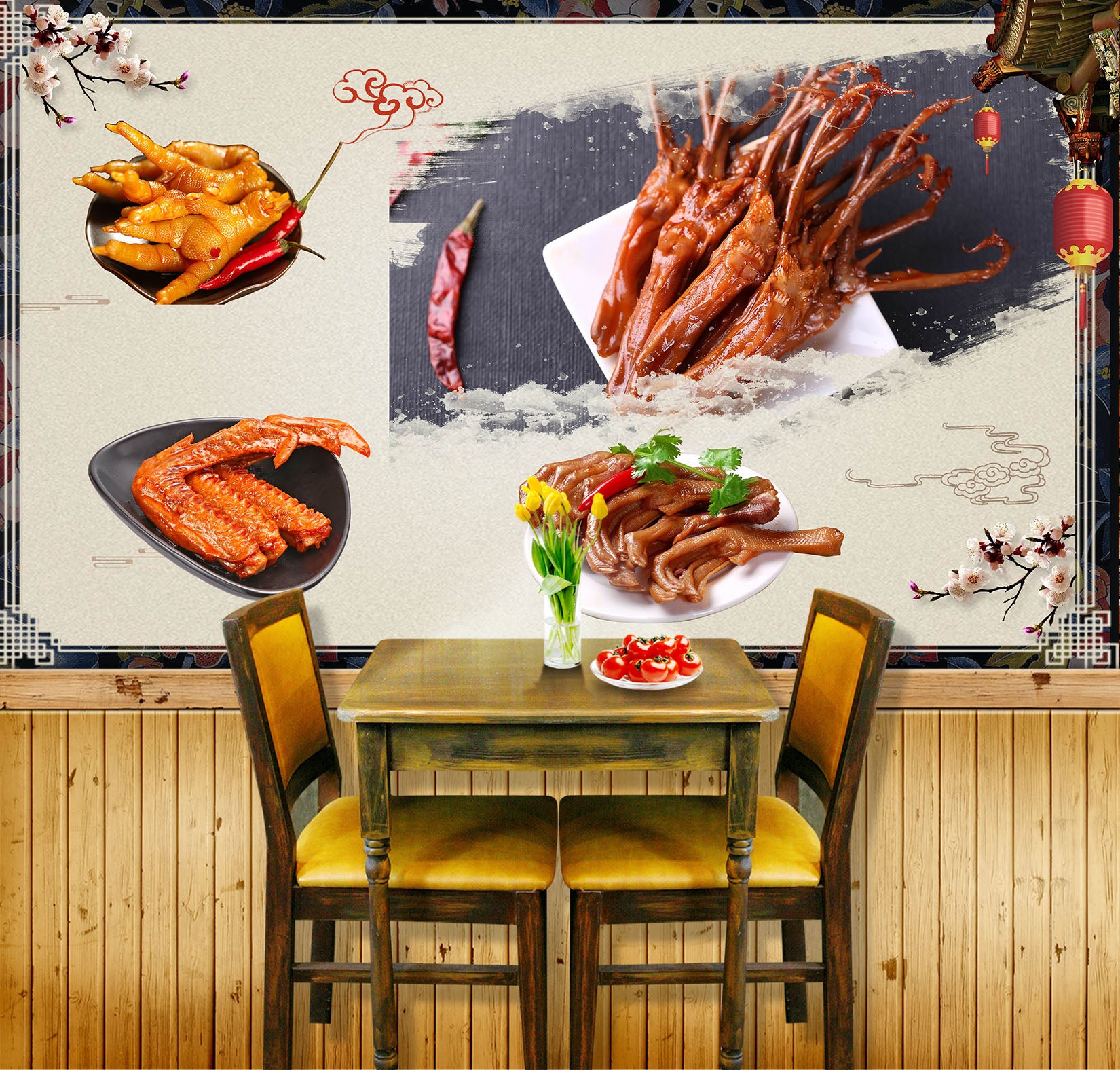 3D Signature Food 3018 Wall Murals