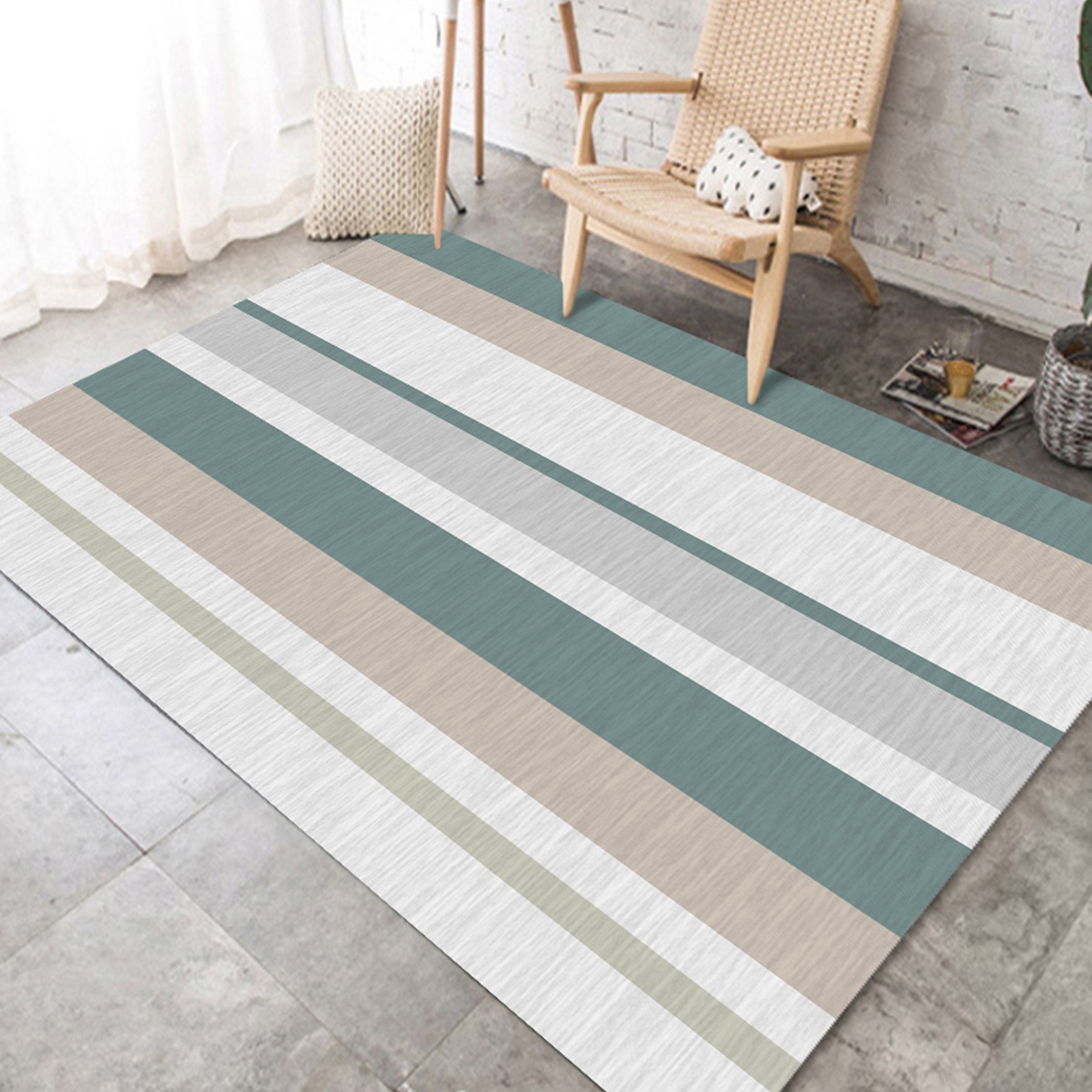 3D Color Stripe WG263 Non Slip Rug Mat Mat AJ Creativity Home 