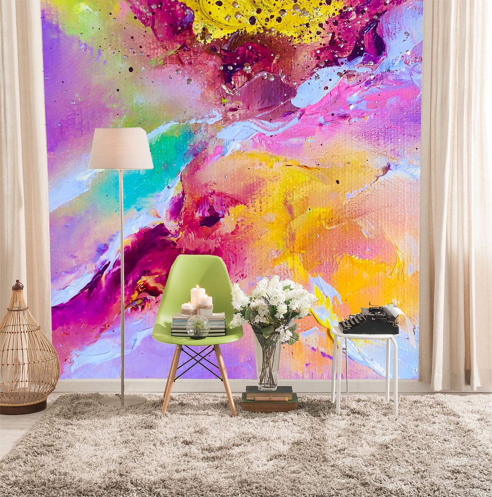 3D Colorful Watercolor 259 Skromova Marina Wall Mural Wall Murals