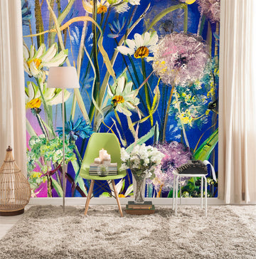 3D White Daisy Petals 220 Skromova Marina Wall Mural Wall Murals